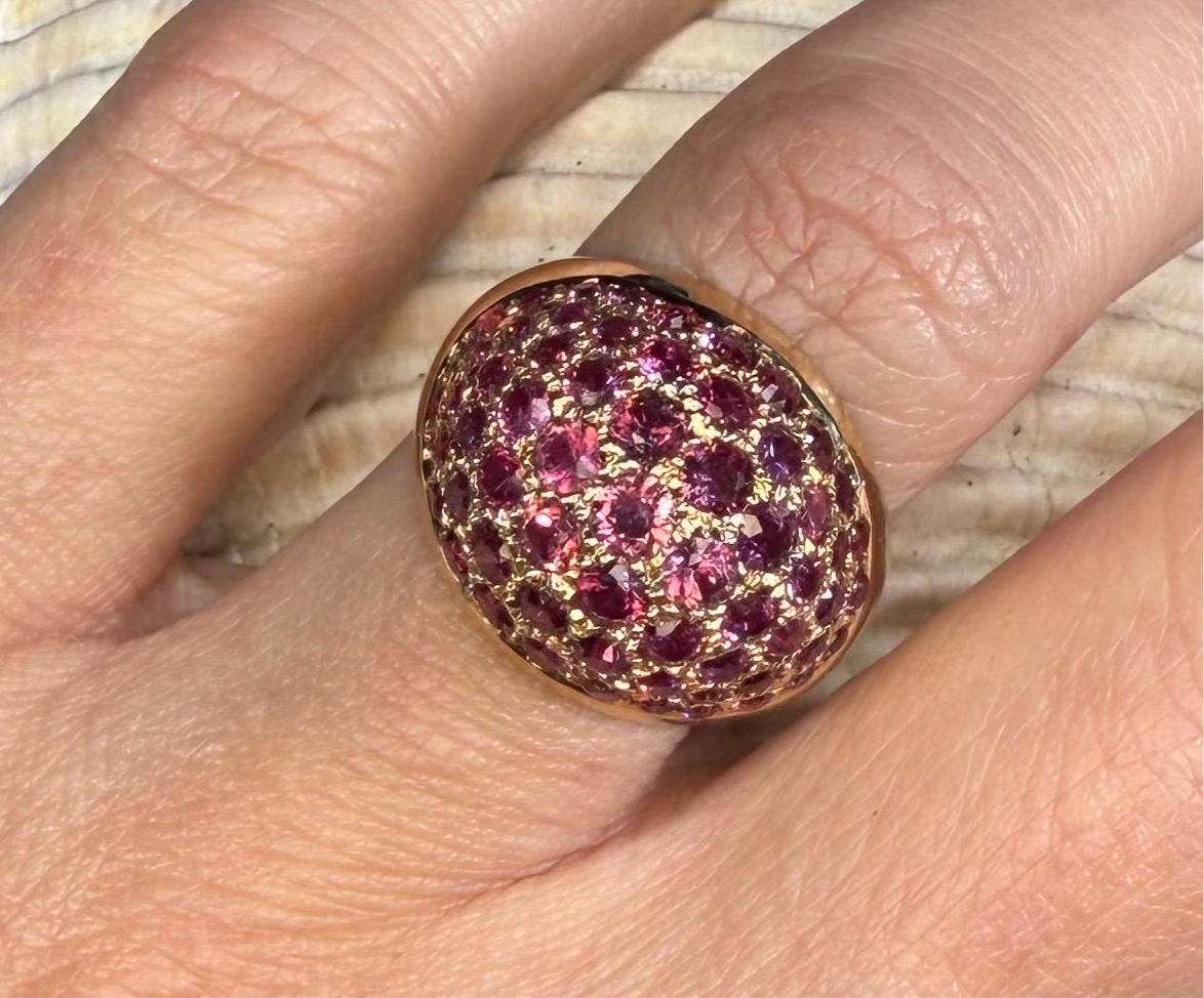 Vintage Ruby Dome Ring set in 14K gold