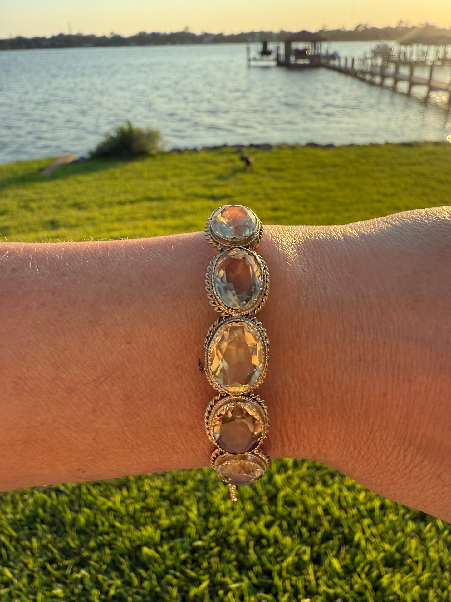 Antique Citrine Bangle