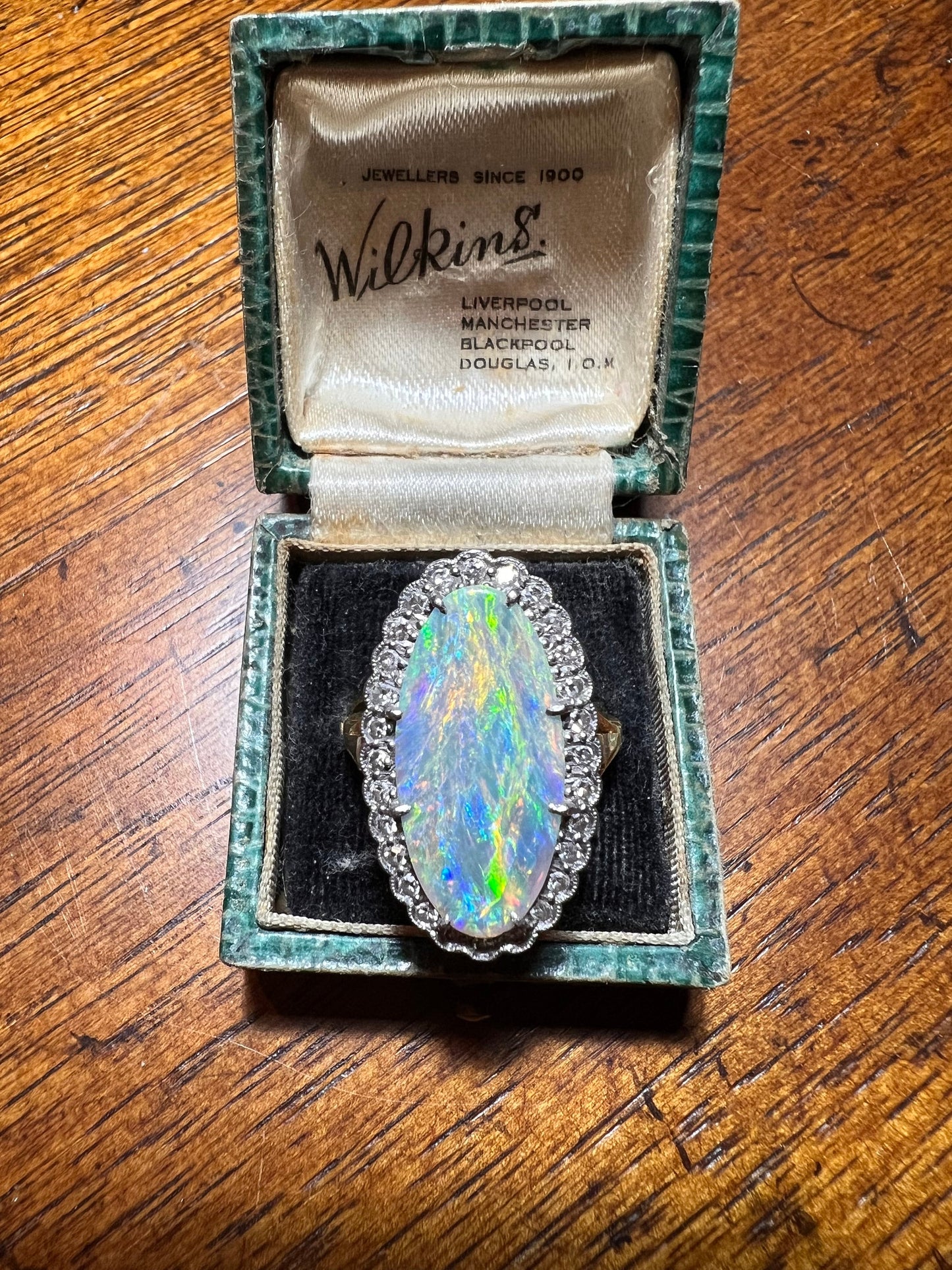 Antique Opal and Diamond Ring 18K