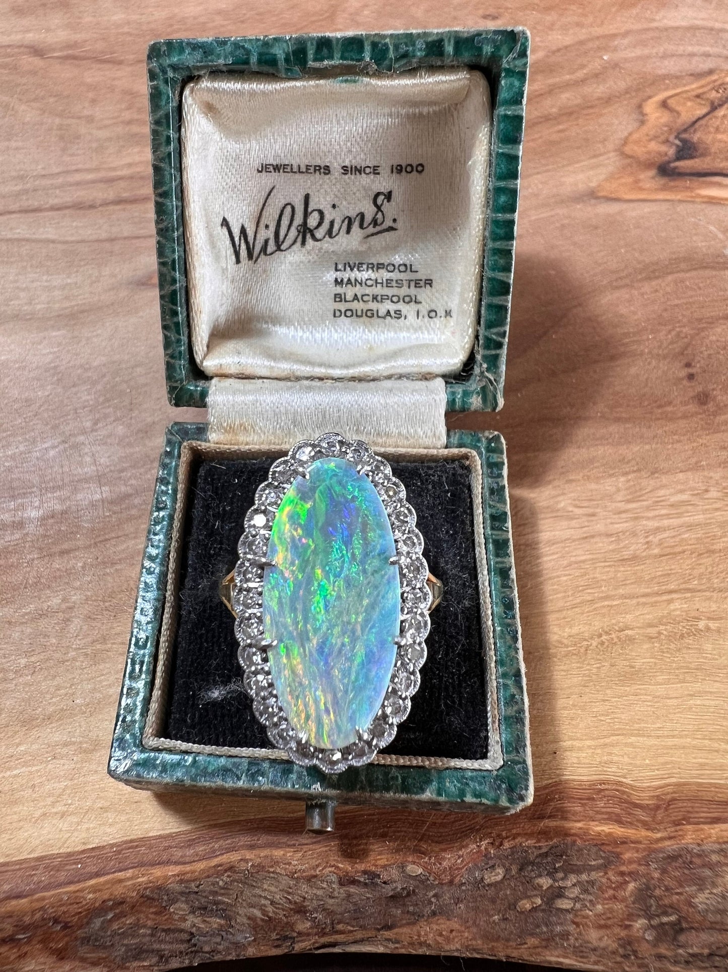 Antique Opal and Diamond Ring 18K