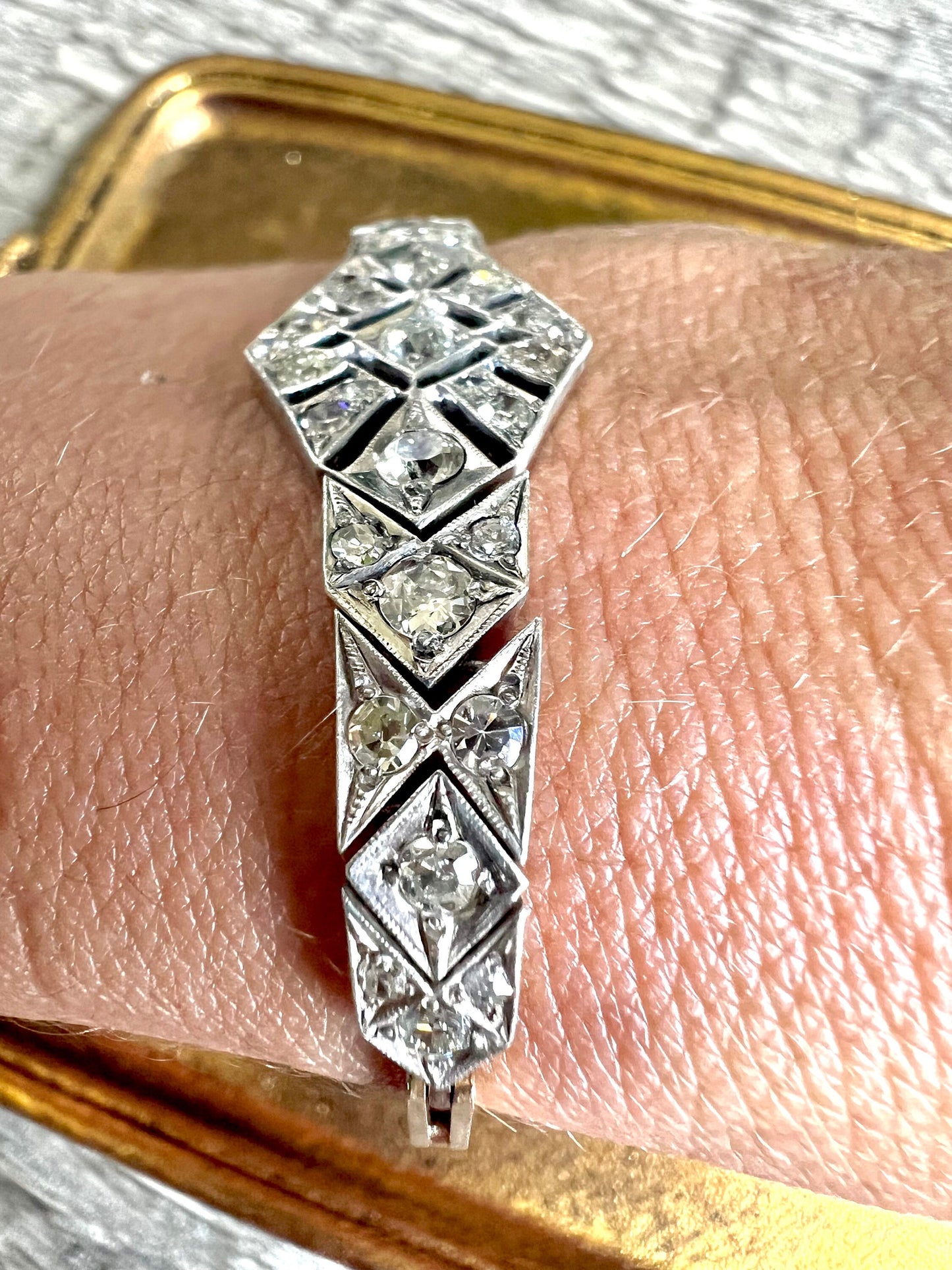 Antique Diamond Bracelet: Old mine and Old European cut diamonds
