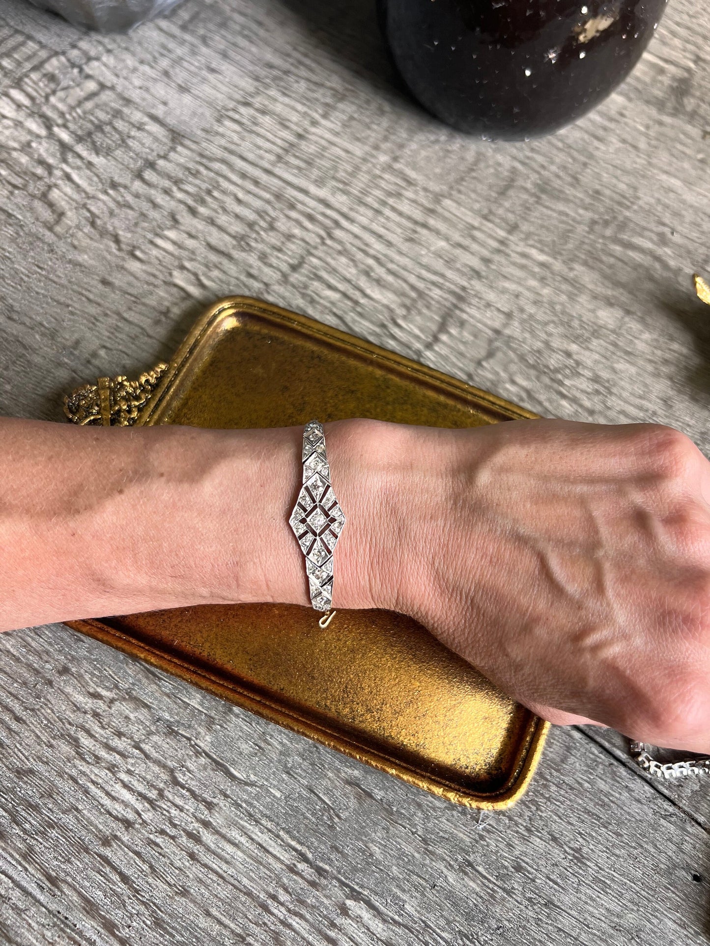 Antique Diamond Bracelet: Old mine and Old European cut diamonds