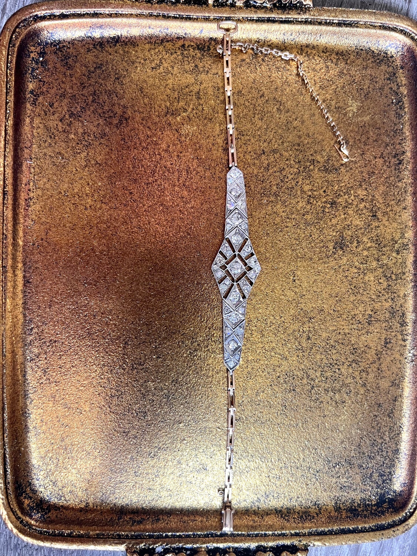 Antique Diamond Bracelet: Old mine and Old European cut diamonds