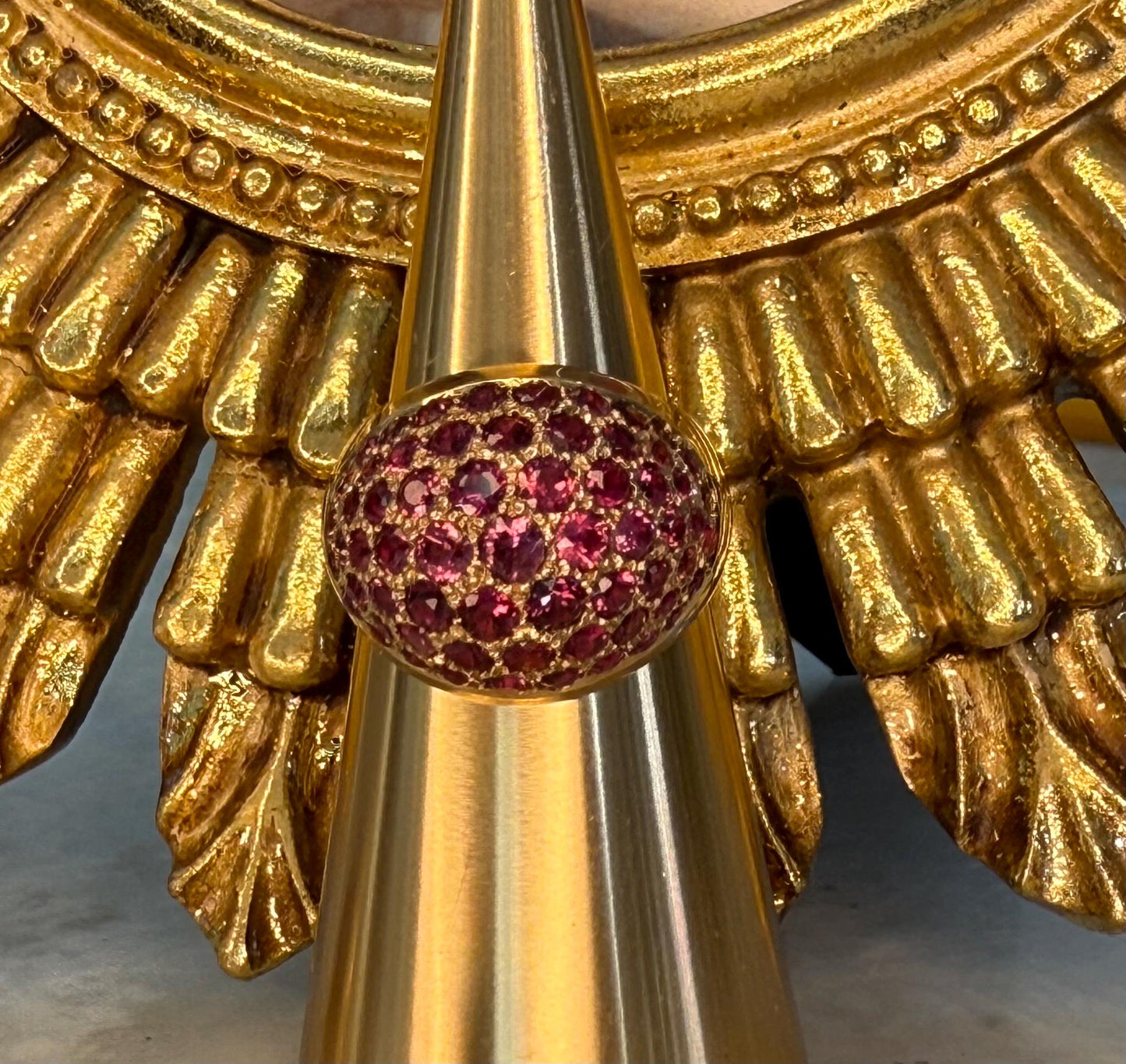 Vintage Ruby Dome Ring set in 14K gold