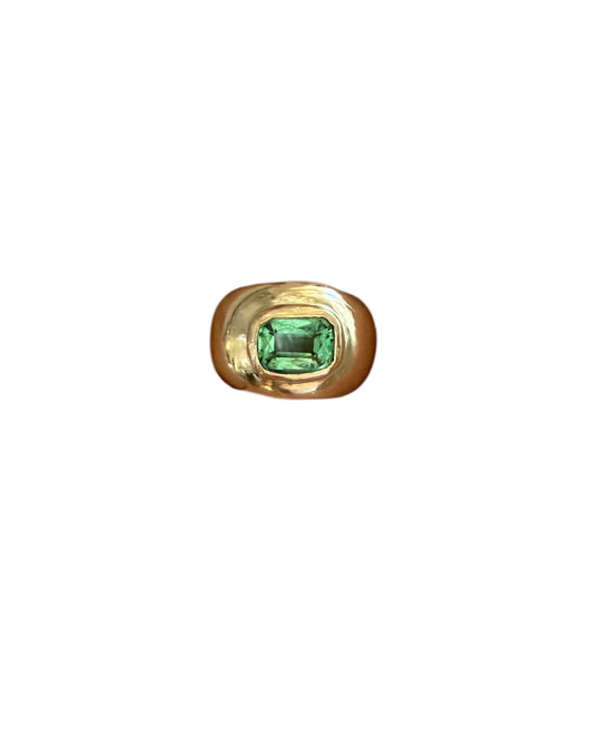 6.4 Carat Tourmaline Dome Ring 14K
