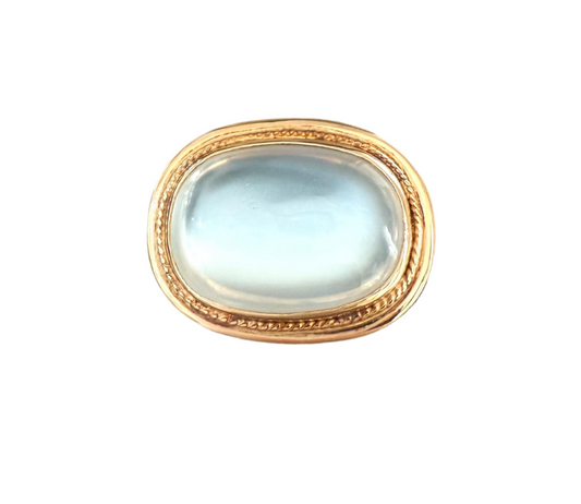 Large Victorian Moonstone Bezel Ring