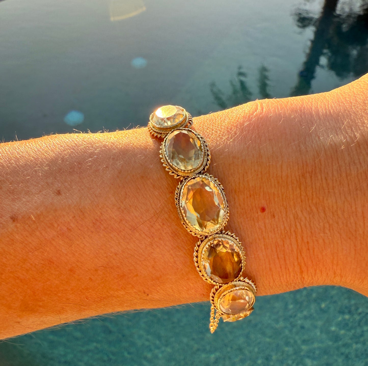 Antique Citrine Bangle