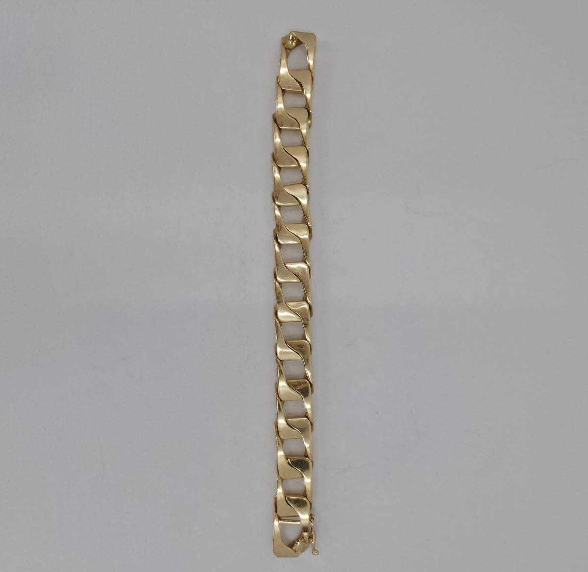 Vintage 14K Gold Flat Curb Bracelet – 44g