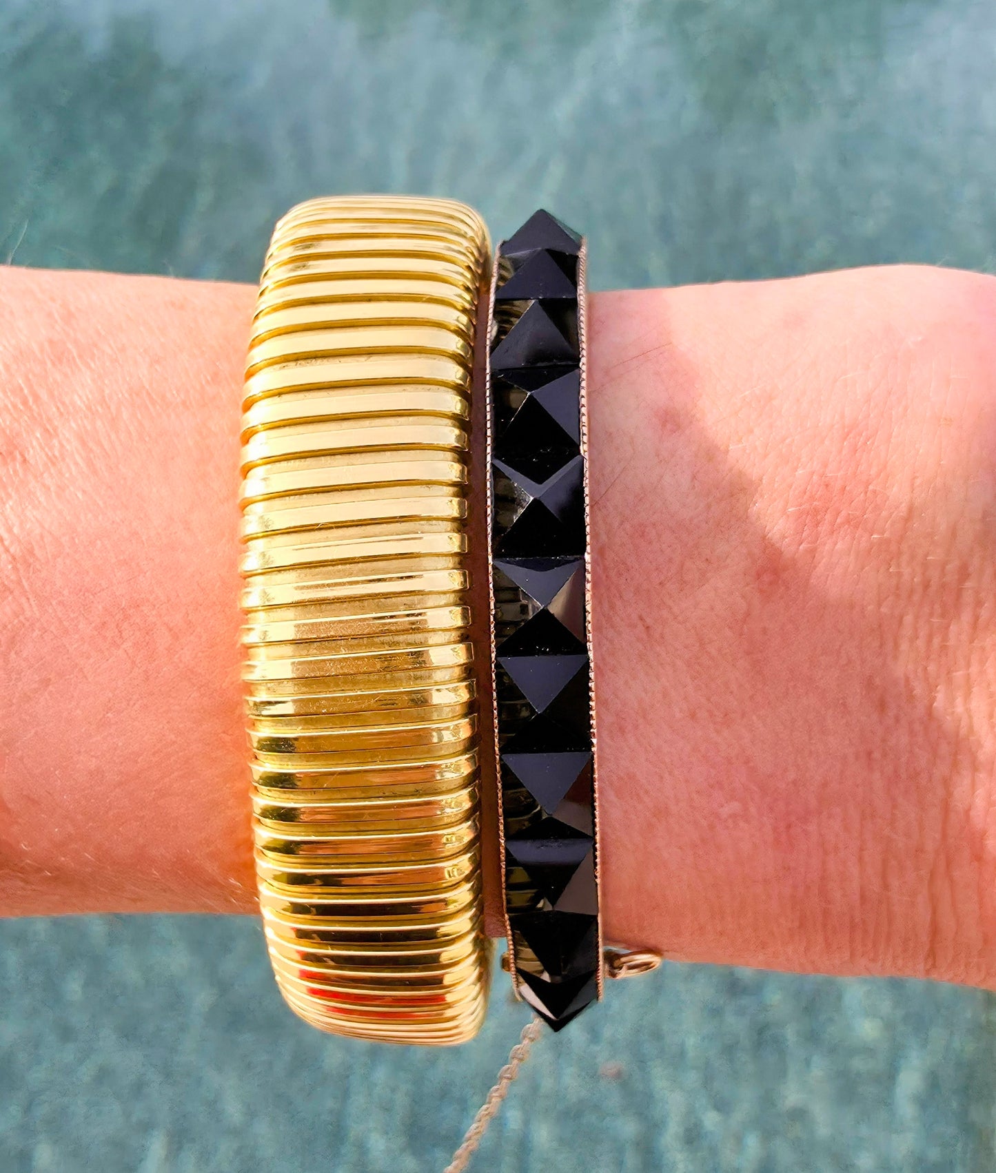 Victorian Onyx Pyramid Bangle