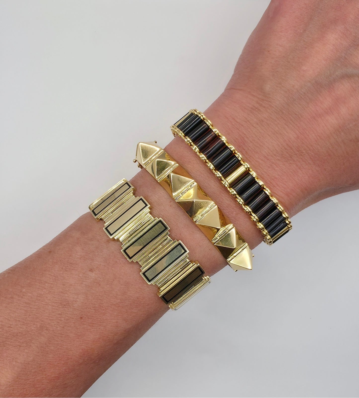 Art Deco and Black Enamel Bracelet