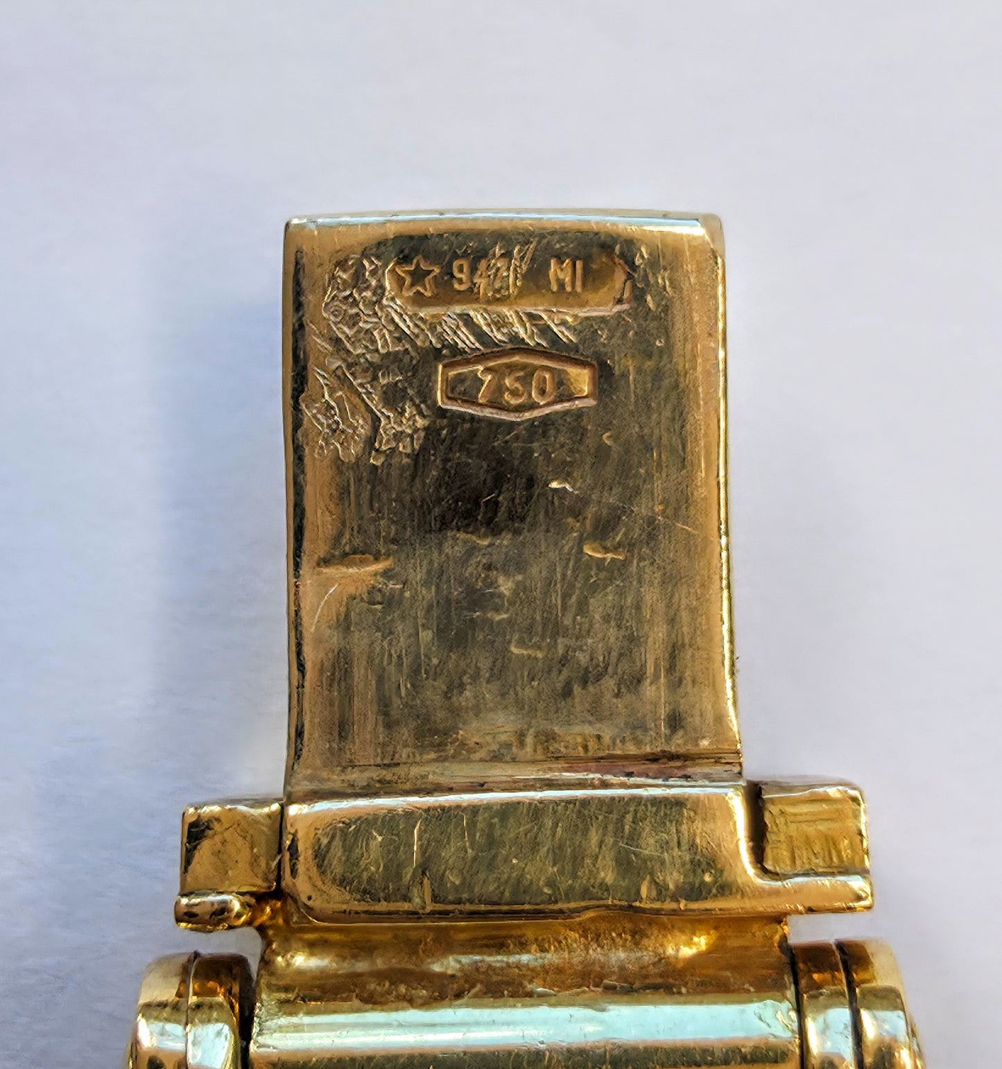 Vintage Italian 18K Onyx Bracelet