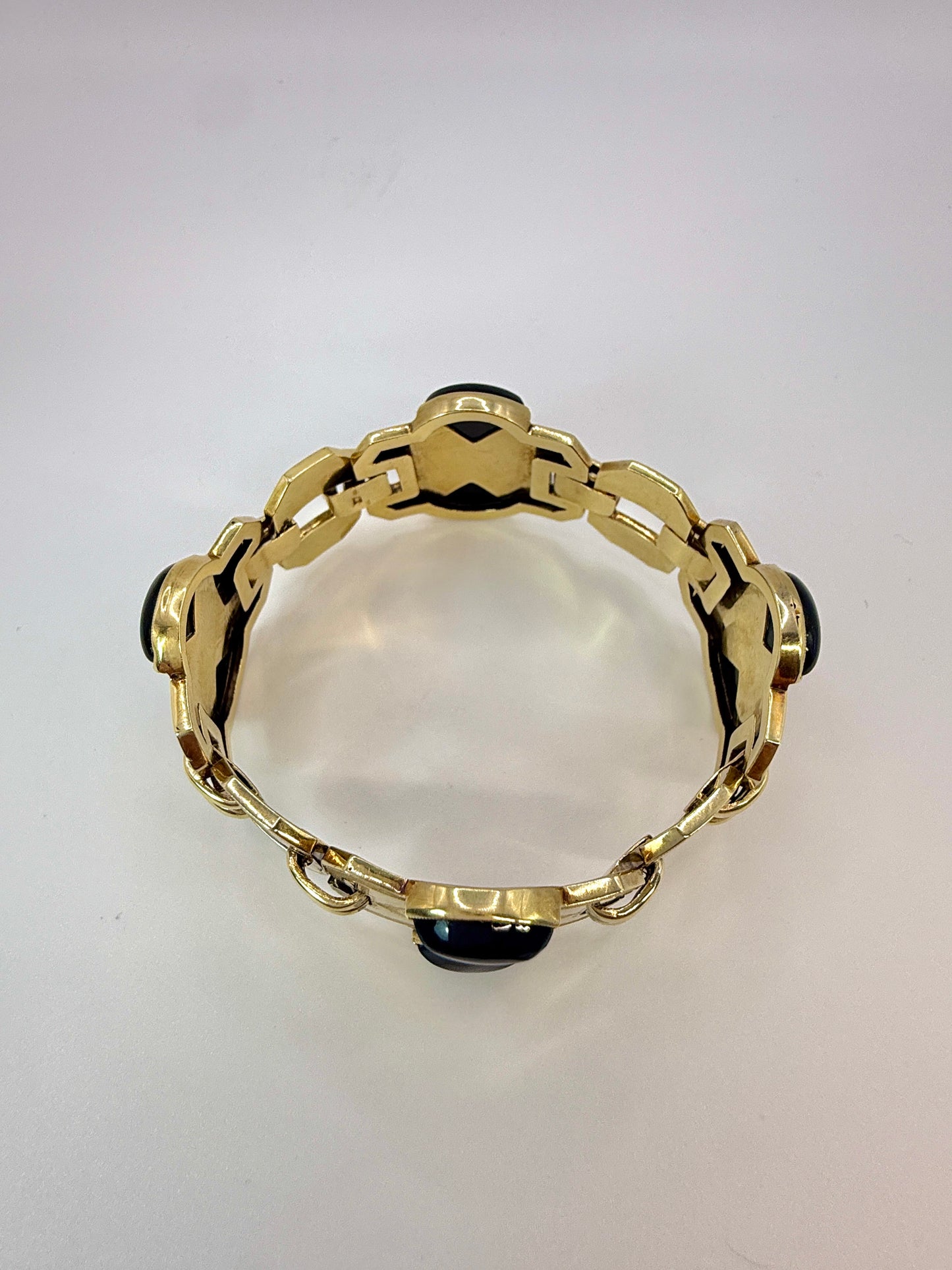 Art Deco Onyx and Gold Bracelet