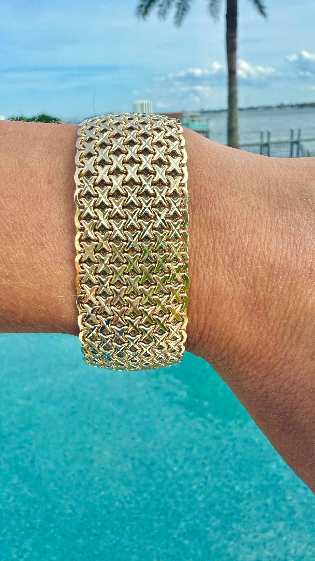 Heavy Italian Link Bracelet XO 
