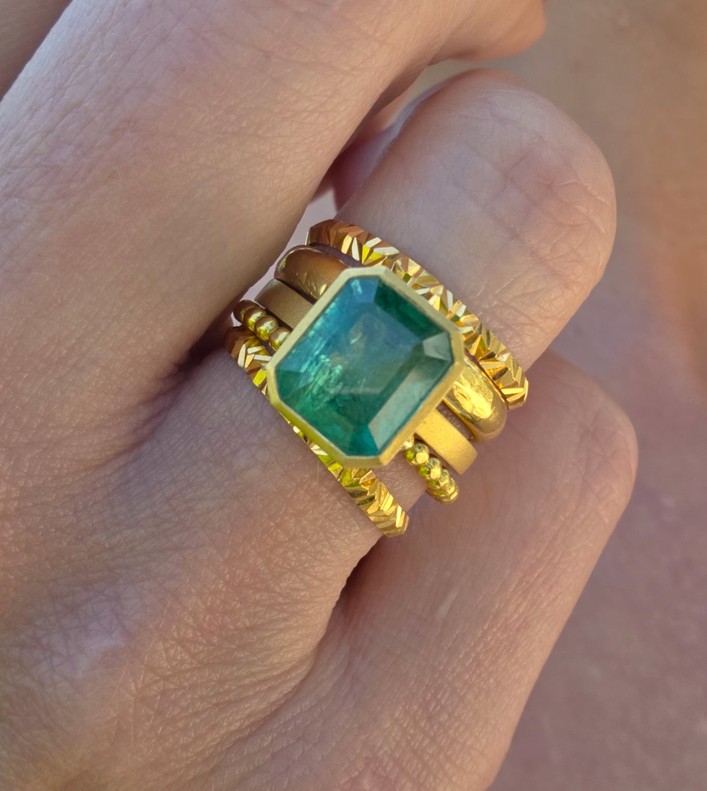 4.4 Carat Zambian Emerald Ring set in 18K (Copy)