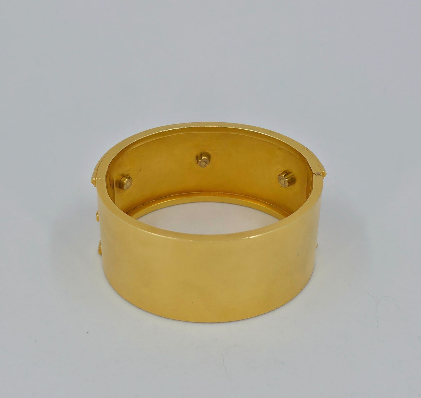 Antique Victorian Gold Bangle Bracelet- Blue Guilloché Enamel & Old-Cut Diamonds | England, Mid-19th Century