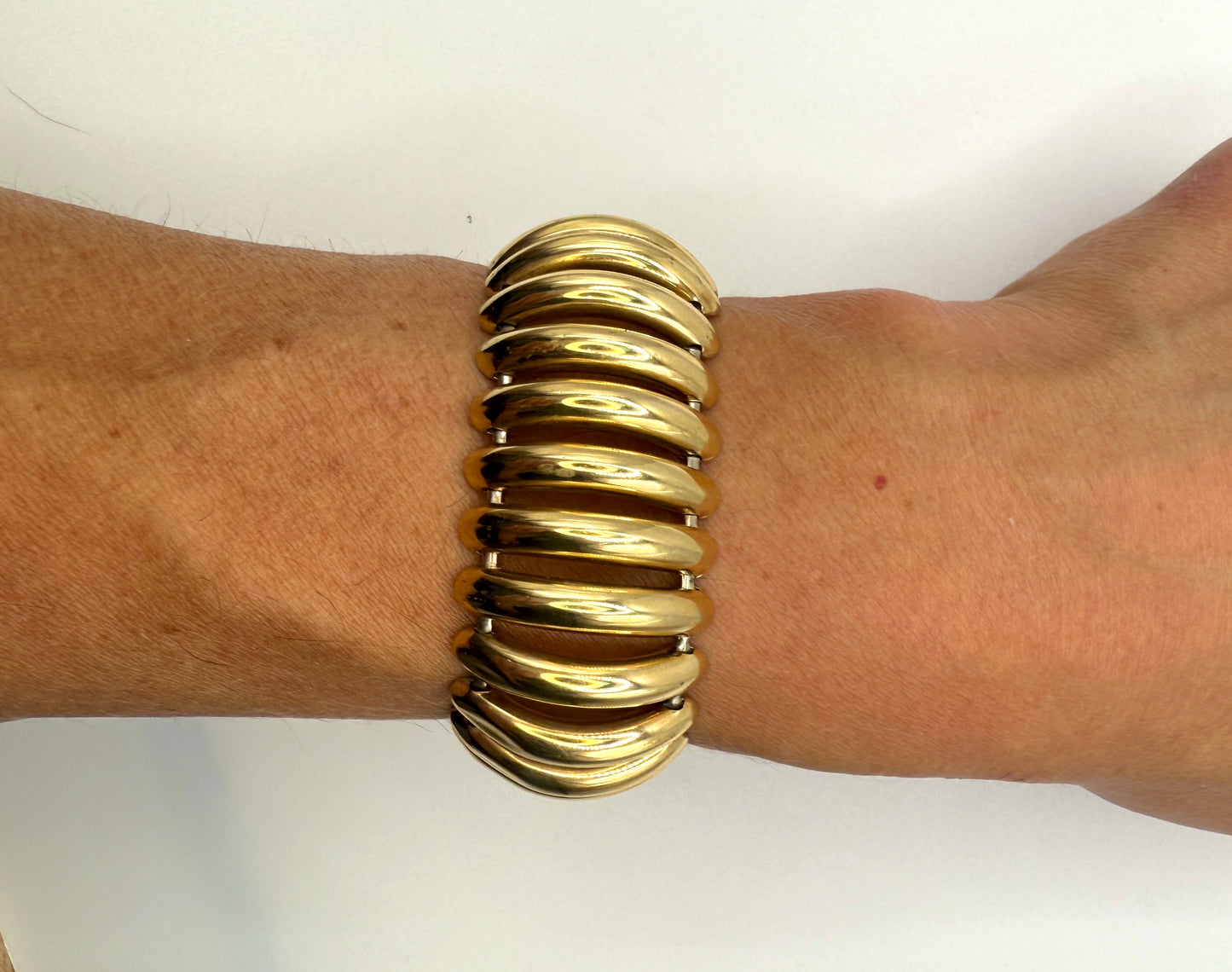 Large Gold Link Bracelet