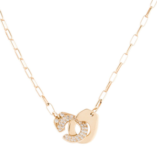18K Gold and Diamond Handcuff Necklace