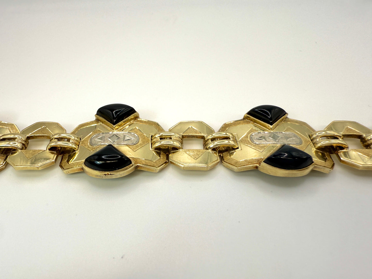 Art Deco Onyx and Gold Bracelet