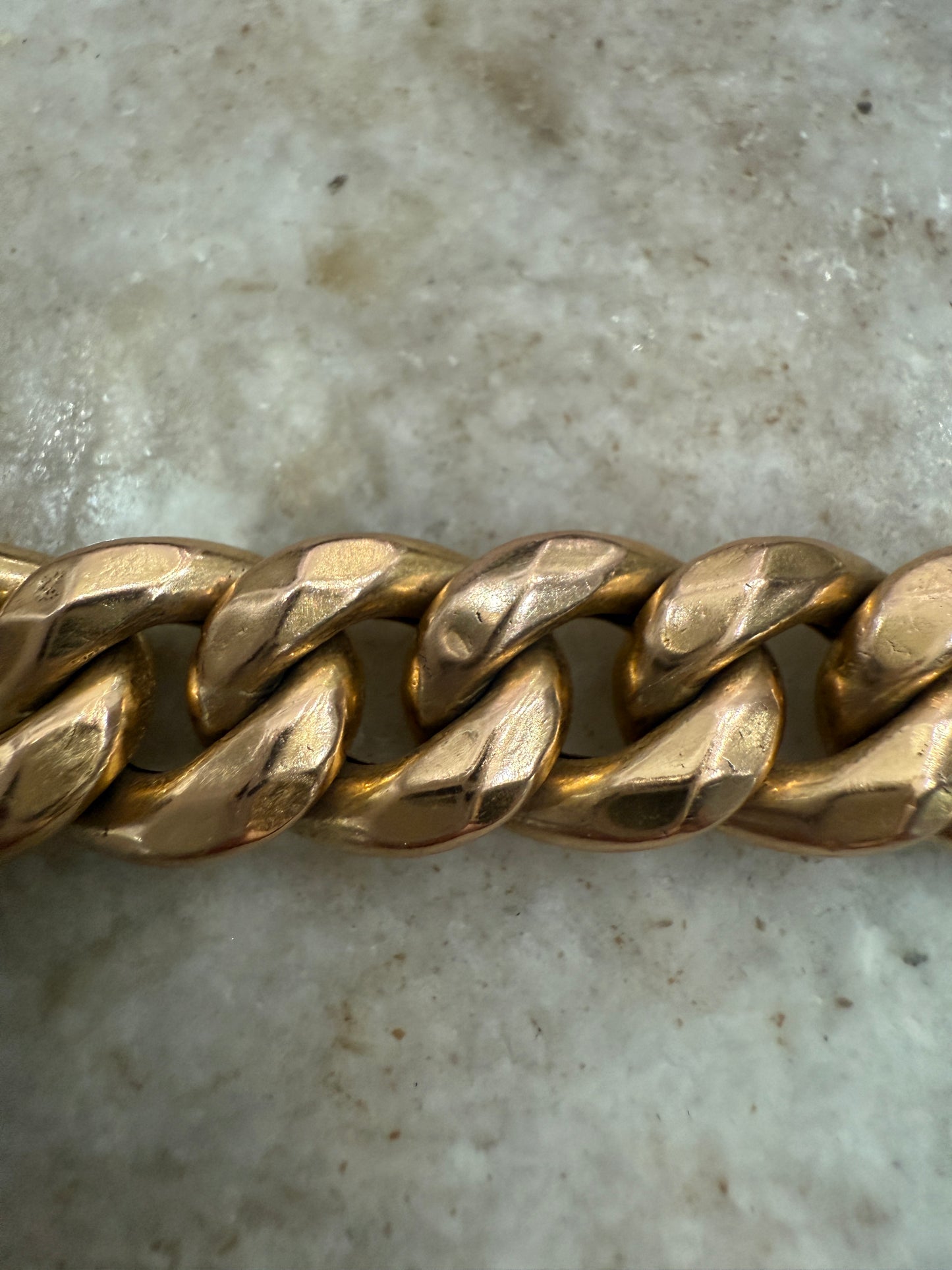 French 18K Curb Bracelet