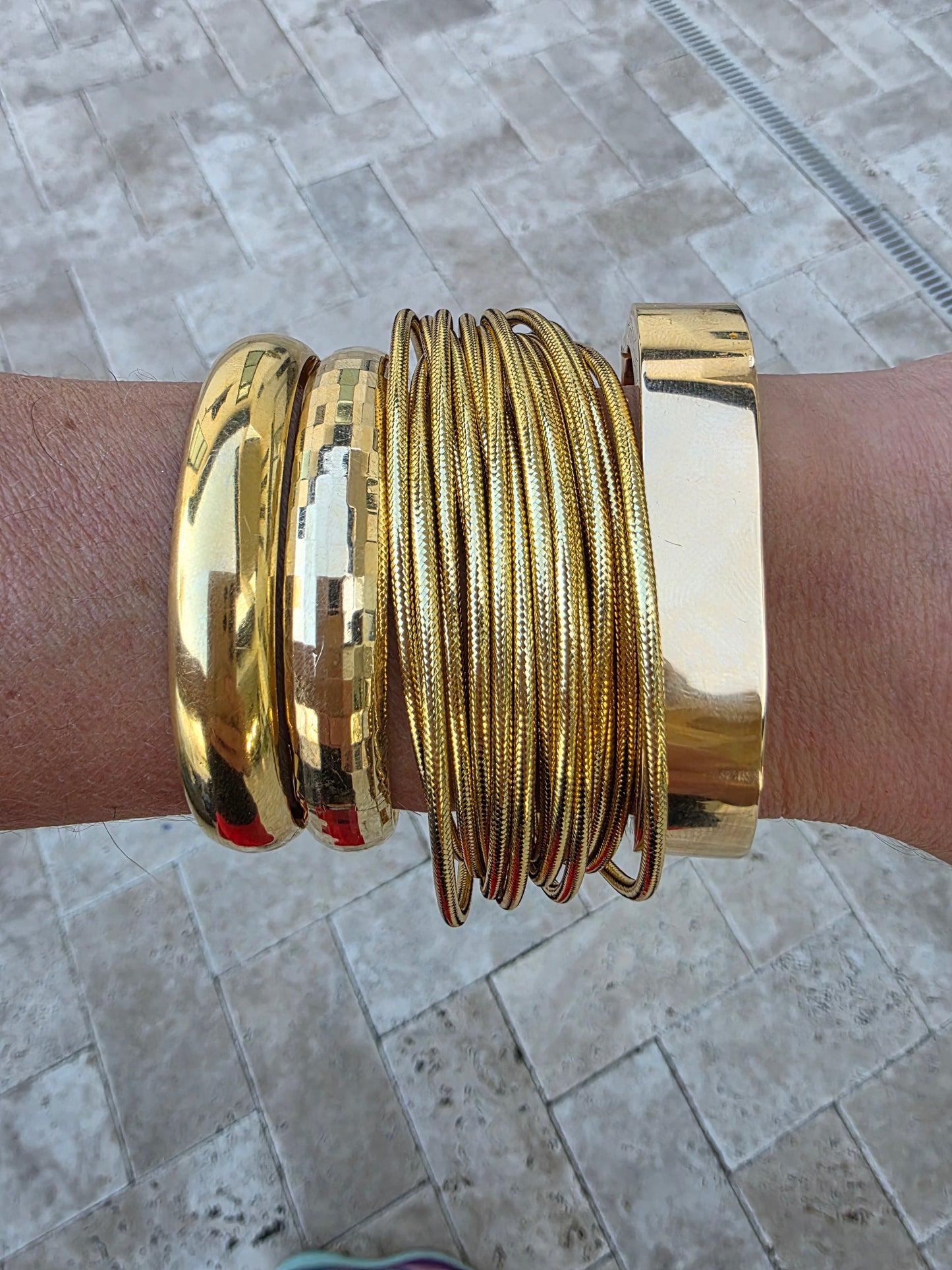 A designer 14K Multi-strand Bangle