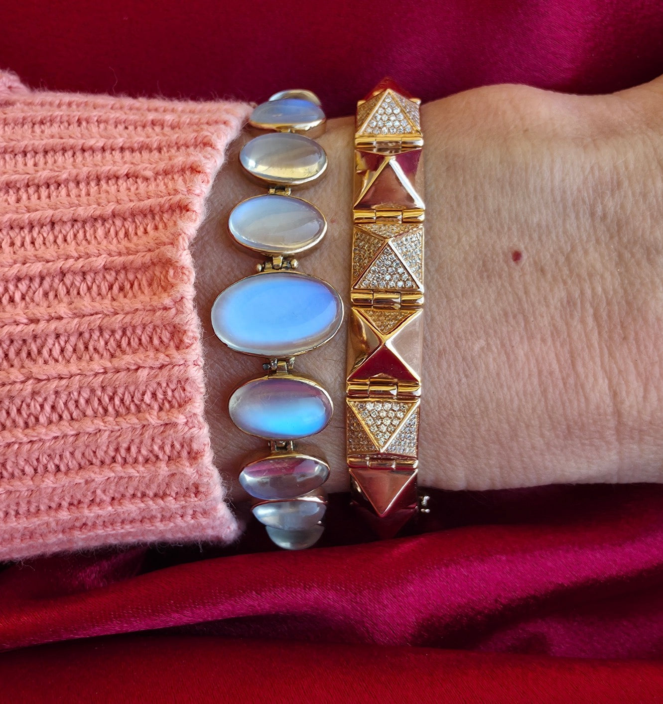 Edwardian Blue Moonstone Bracelet