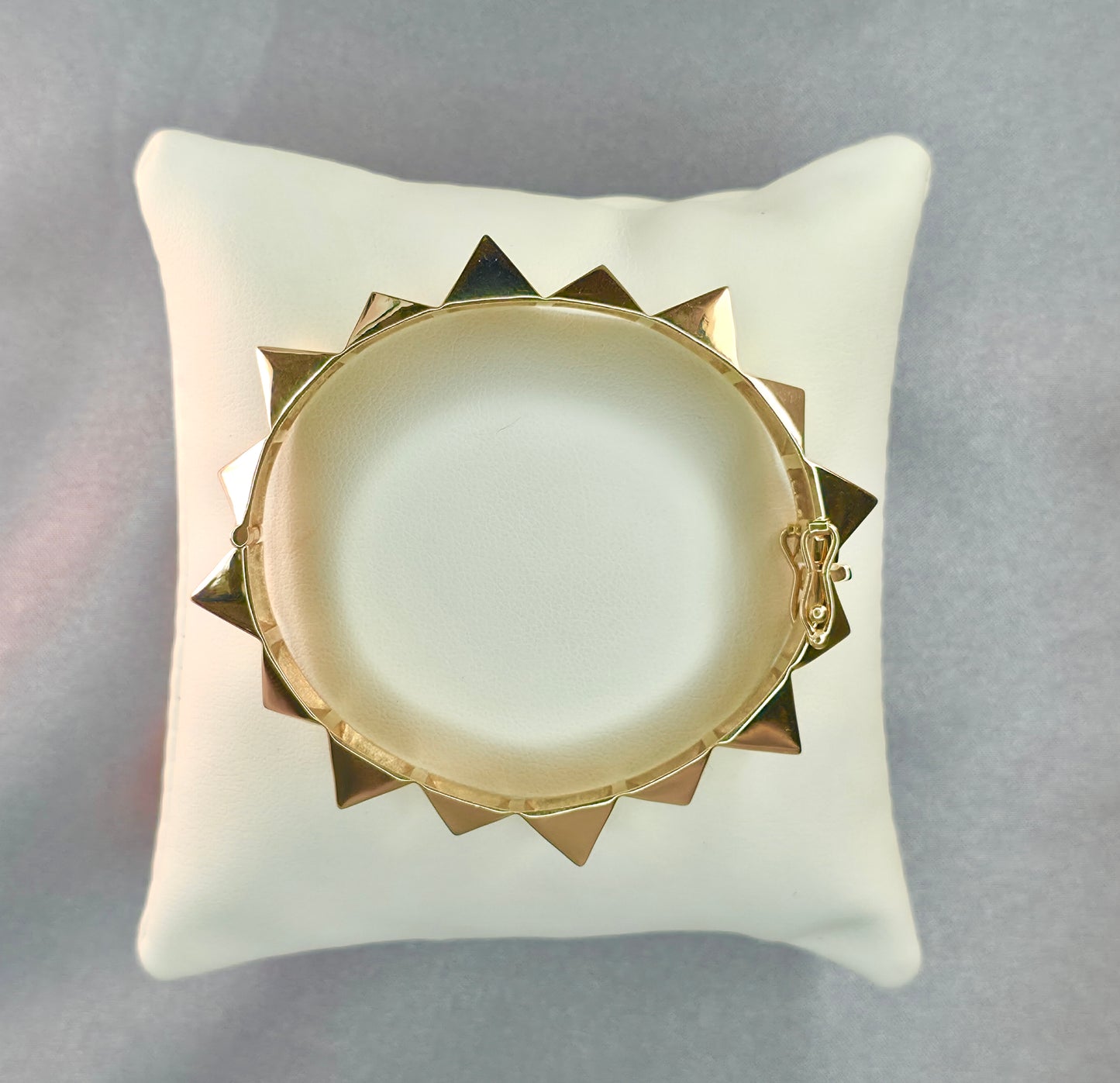 14K Pyramid Bangle
