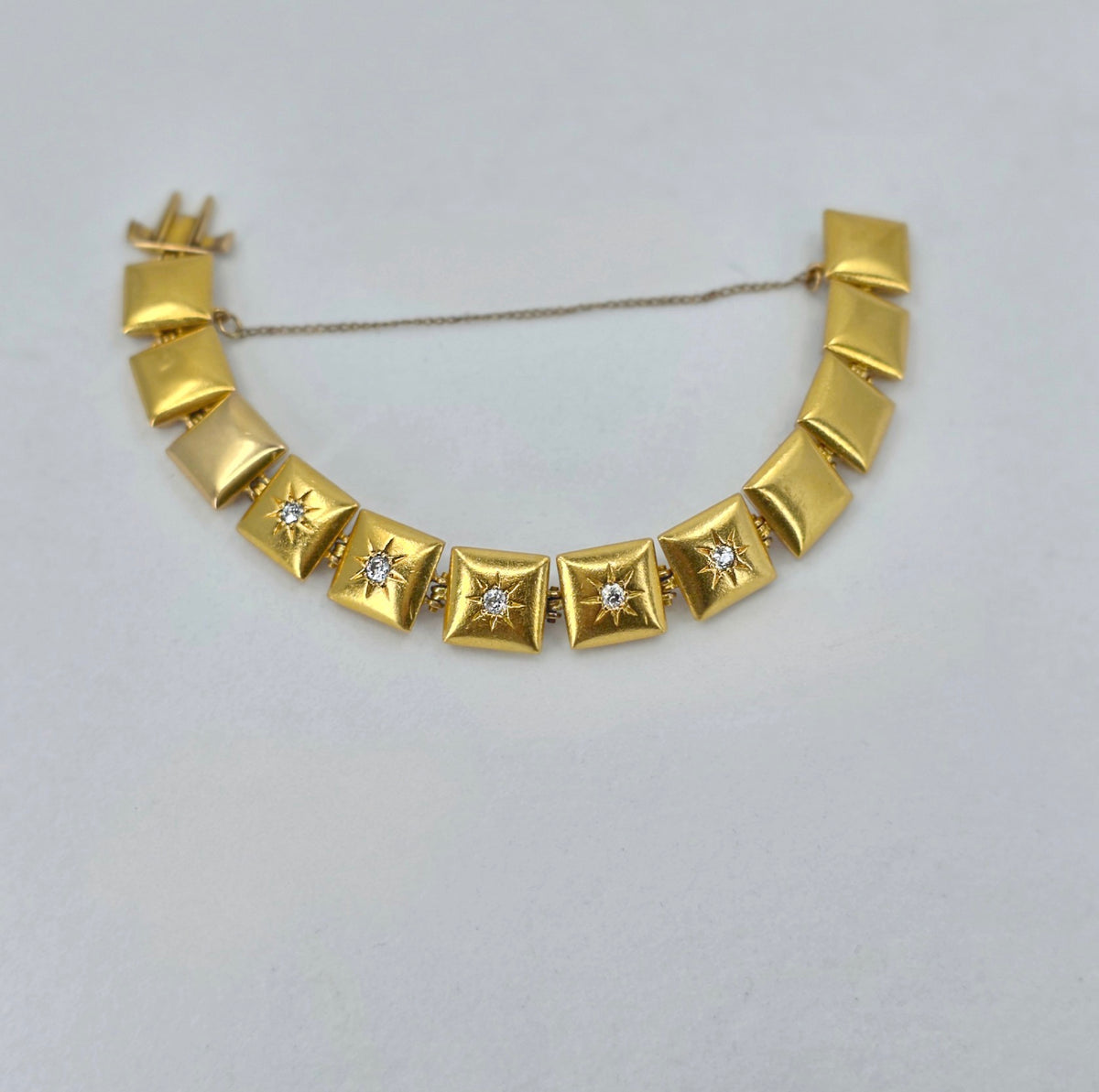 Antique Victorian Gold & Diamond North Star Panel Bracelet | Circa 1900’s
