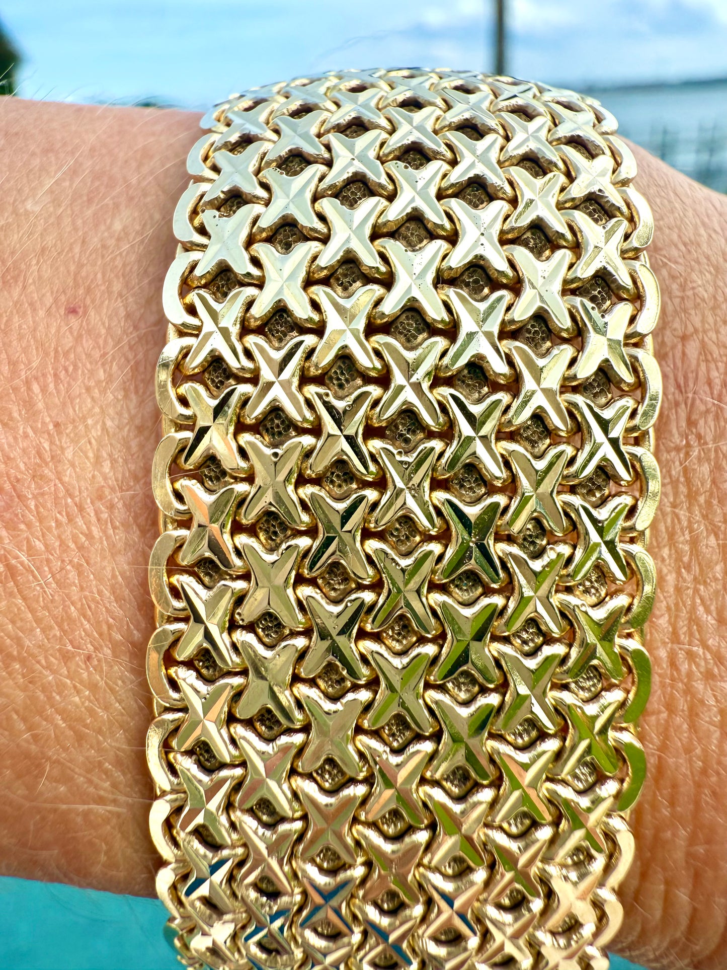 Heavy Italian Link Bracelet XO 