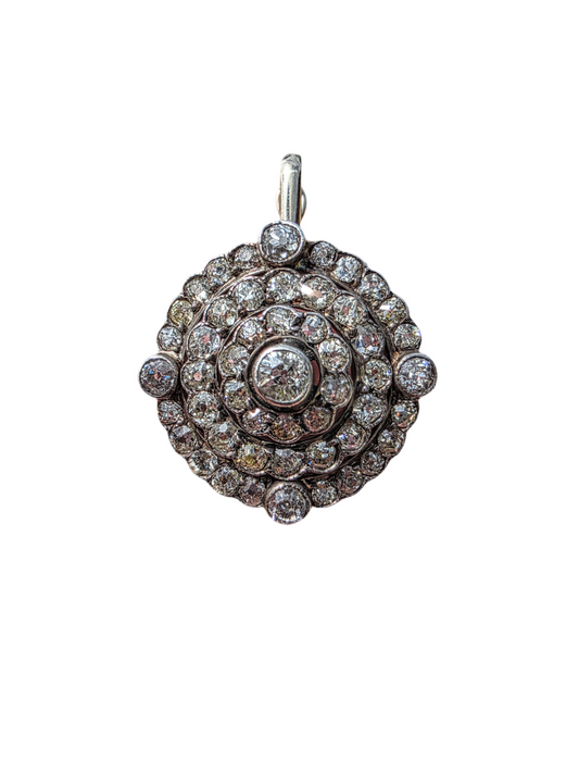 2.5 carat Old European Diamond Pendant