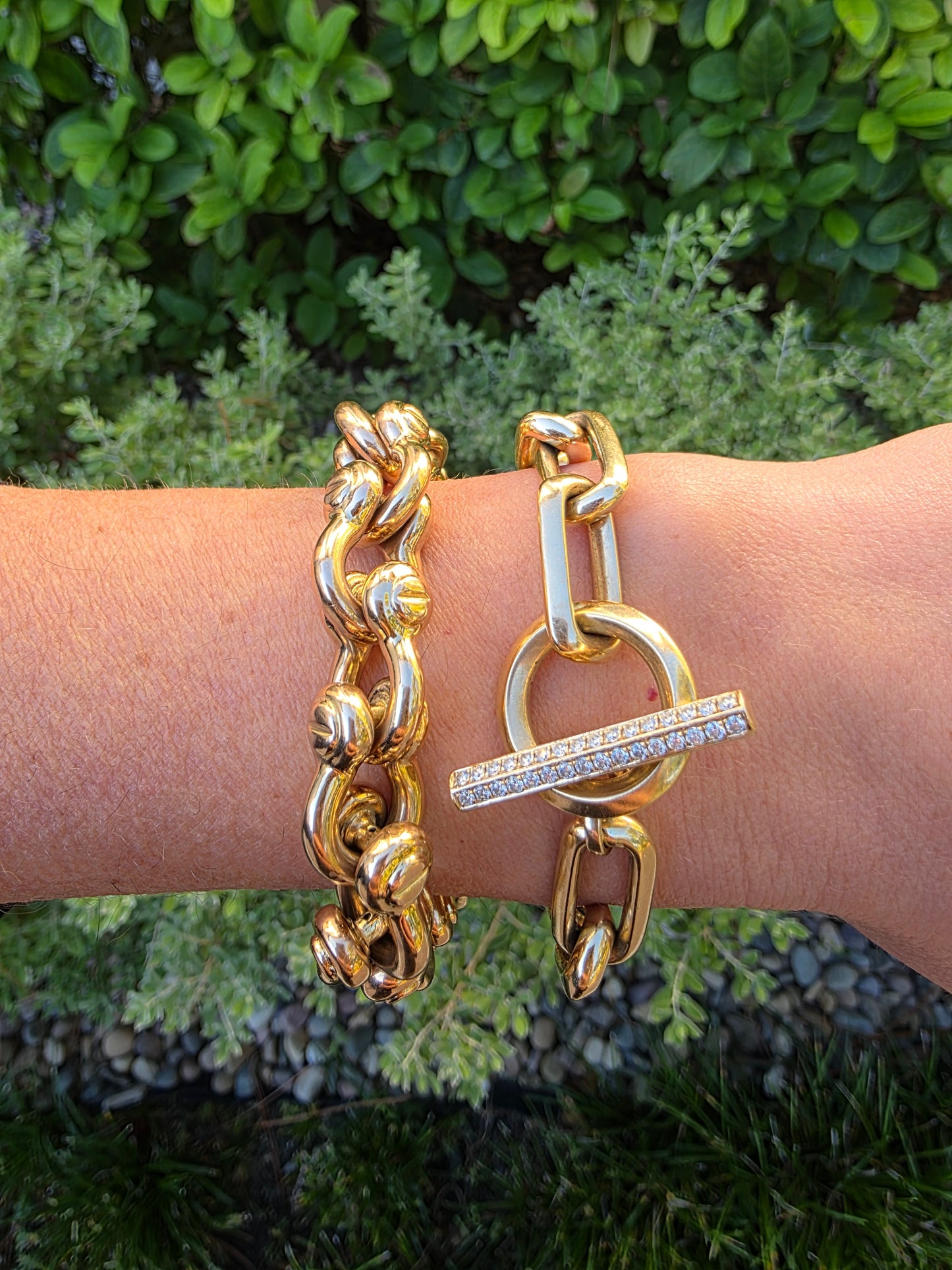 14K Horseshoe Shackle Bracelet
