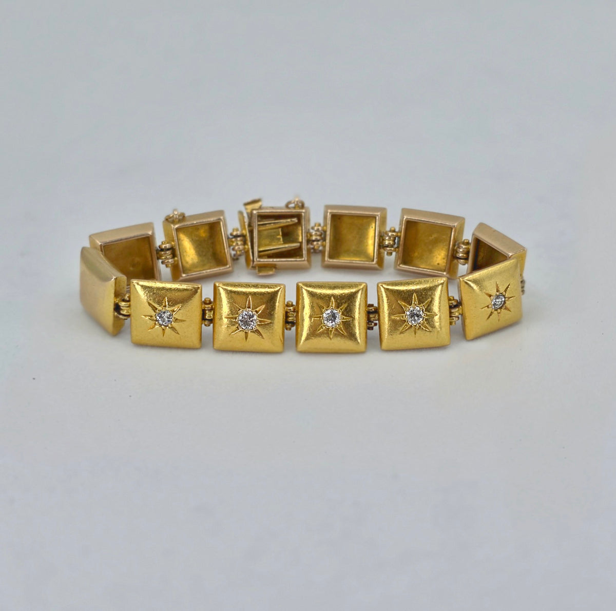 Antique Victorian Gold & Diamond North Star Panel Bracelet | Circa 1900’s