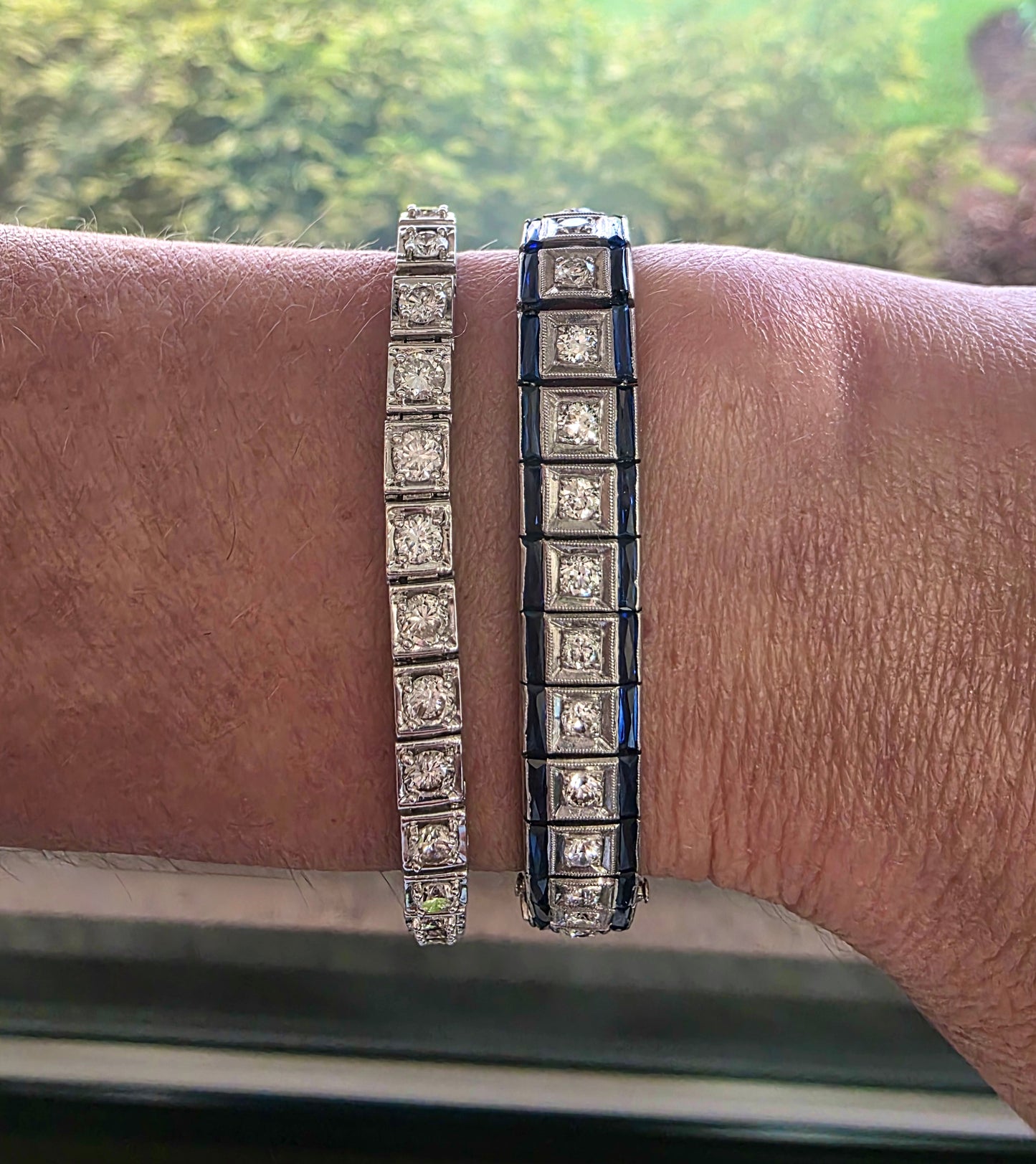 5.5 ct Natural Diamond Tennis Box Bracelet