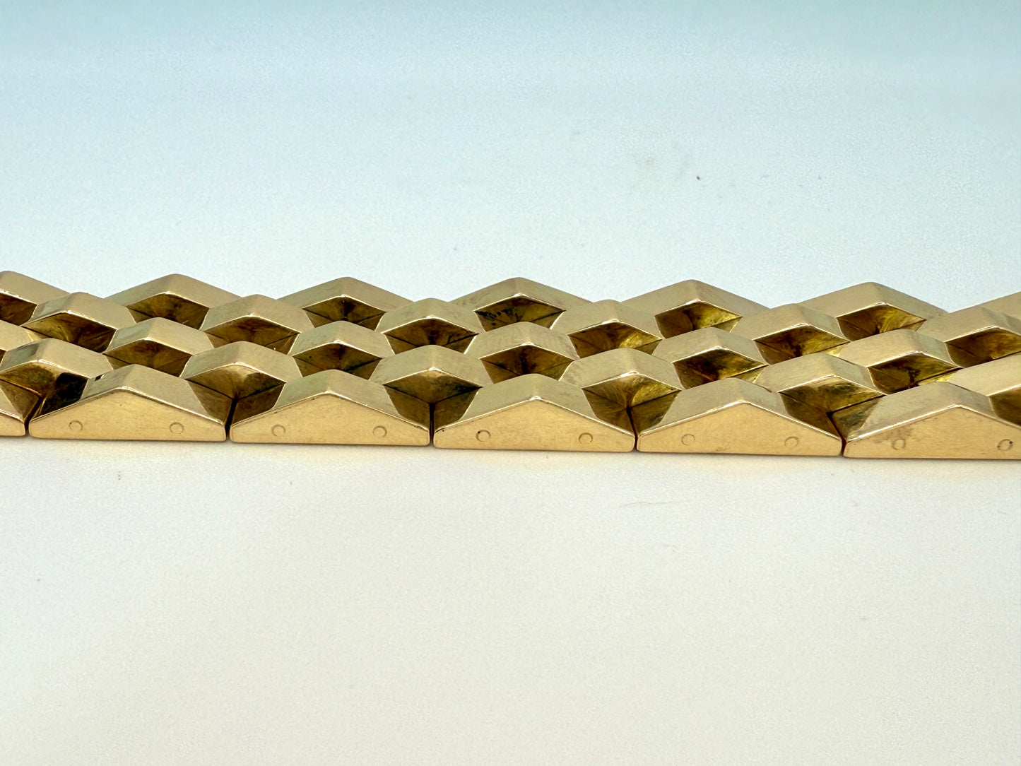 14k Pyramid Link Bracelet