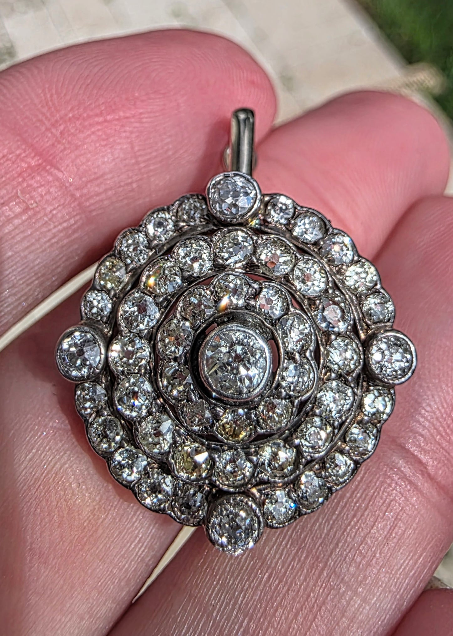2.5 carat Old European Diamond Pendant
