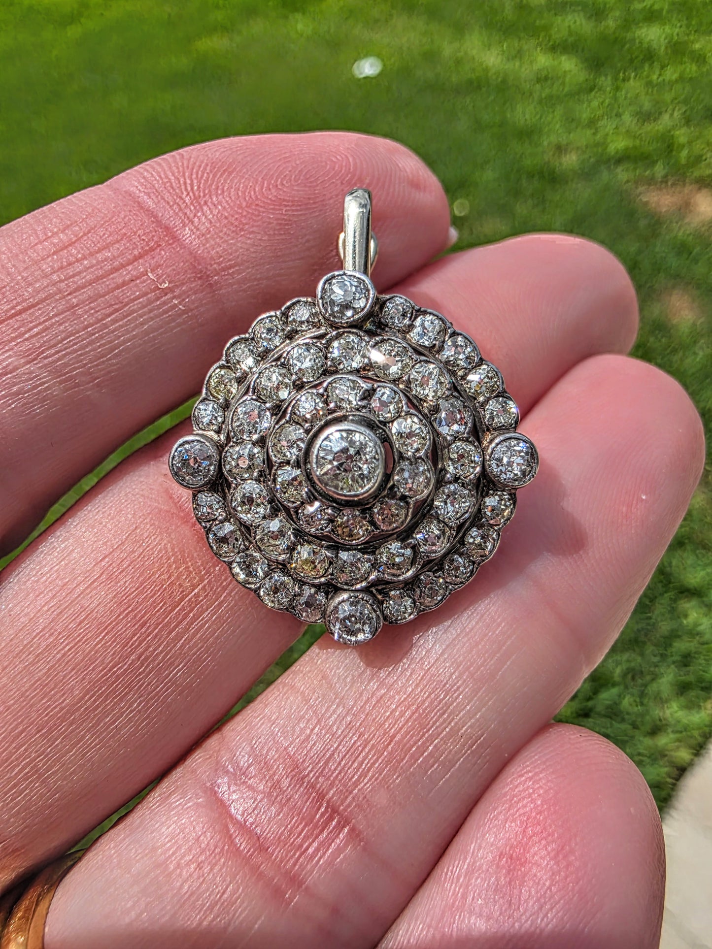 2.5 carat Old European Diamond Pendant