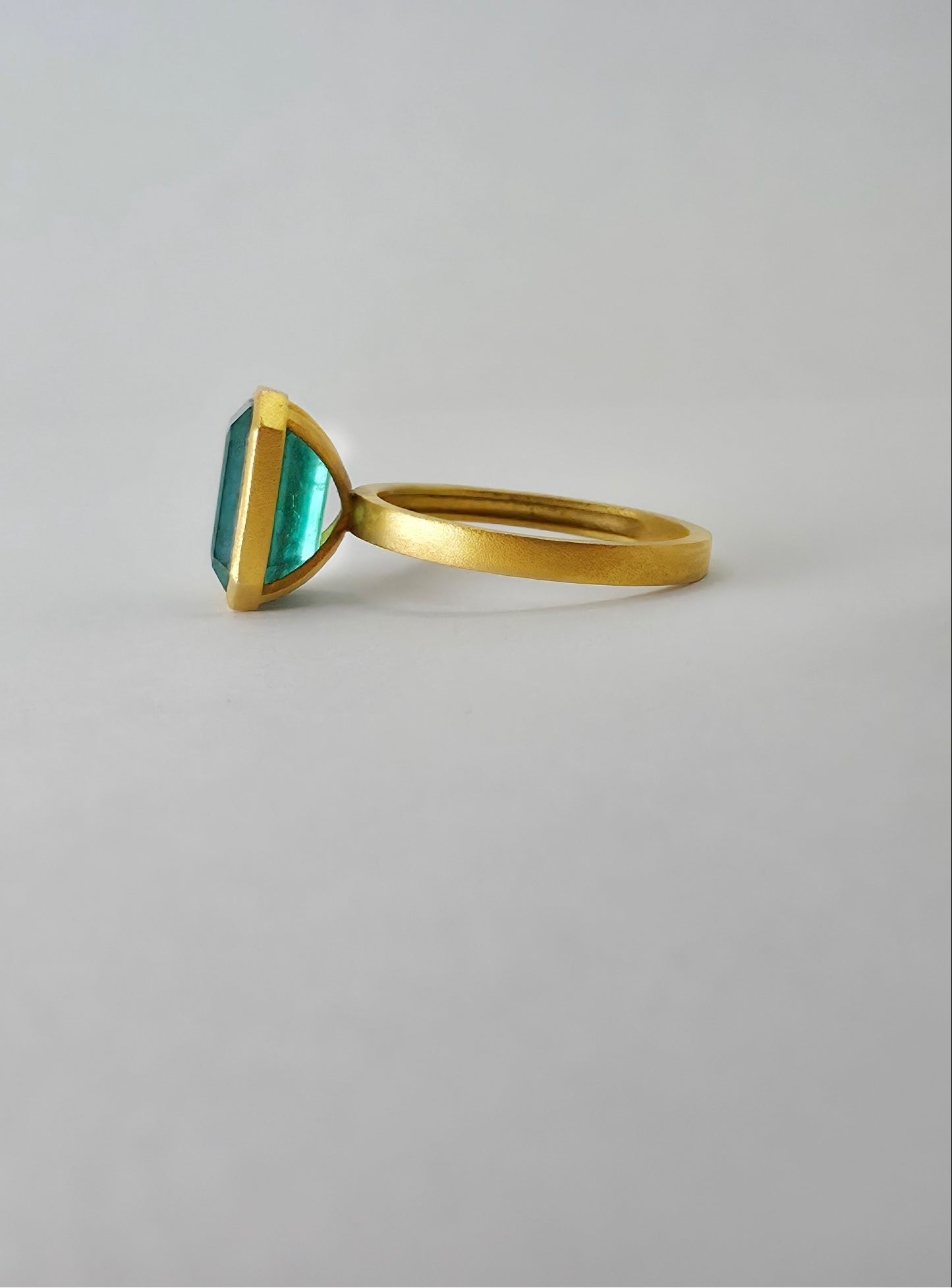 3.6 Carat Zambian Emerald Ring set in 18K