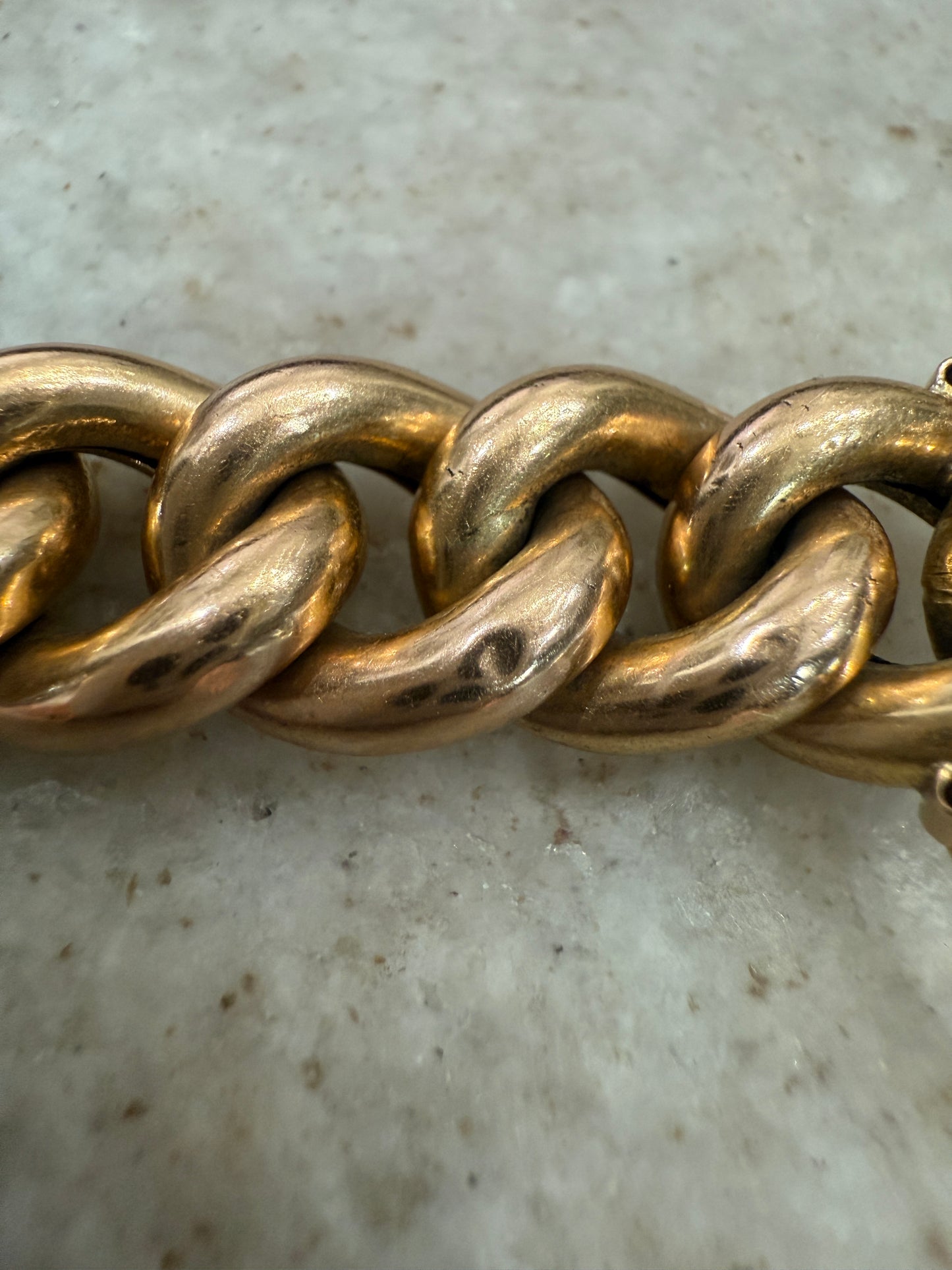 French 18K Curb Bracelet