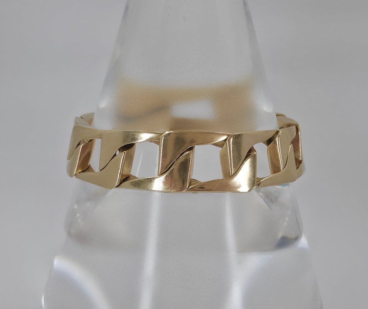 Vintage 14K Gold Flat Curb Bracelet – 44g
