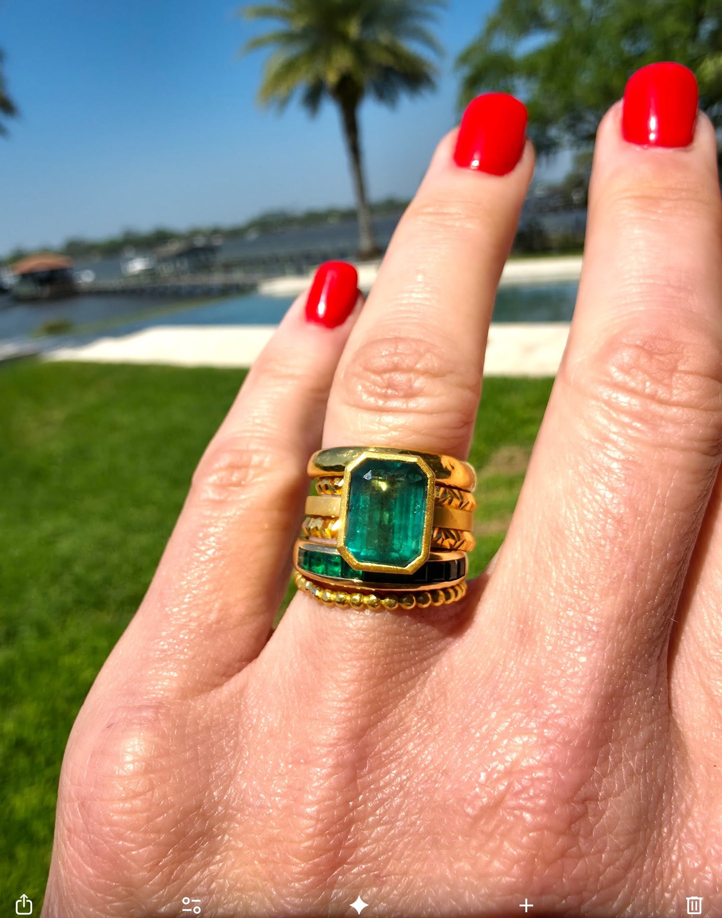 3.6 Carat Zambian Emerald Ring set in 18K