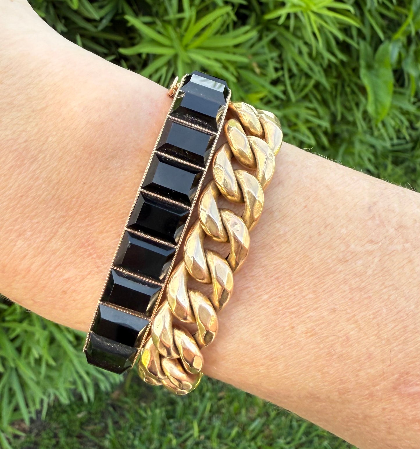 French 18K Curb Bracelet
