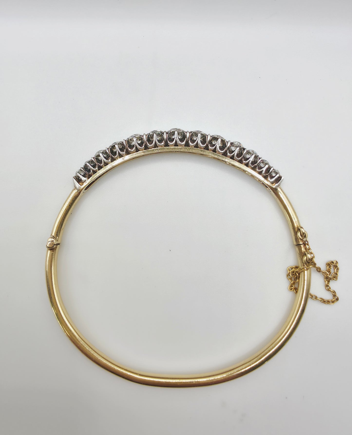 Antique 5.5 carat Old Mine Cut Diamond Bangle