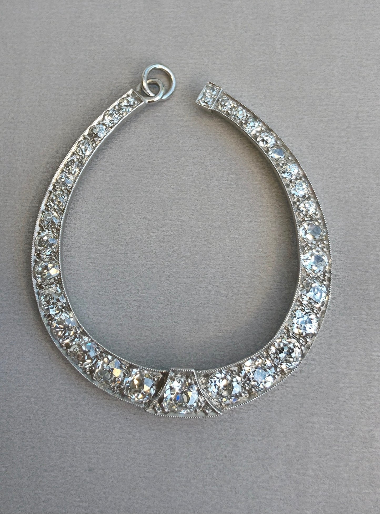 3 ctw Antique Diamond Horseshoe Pendant