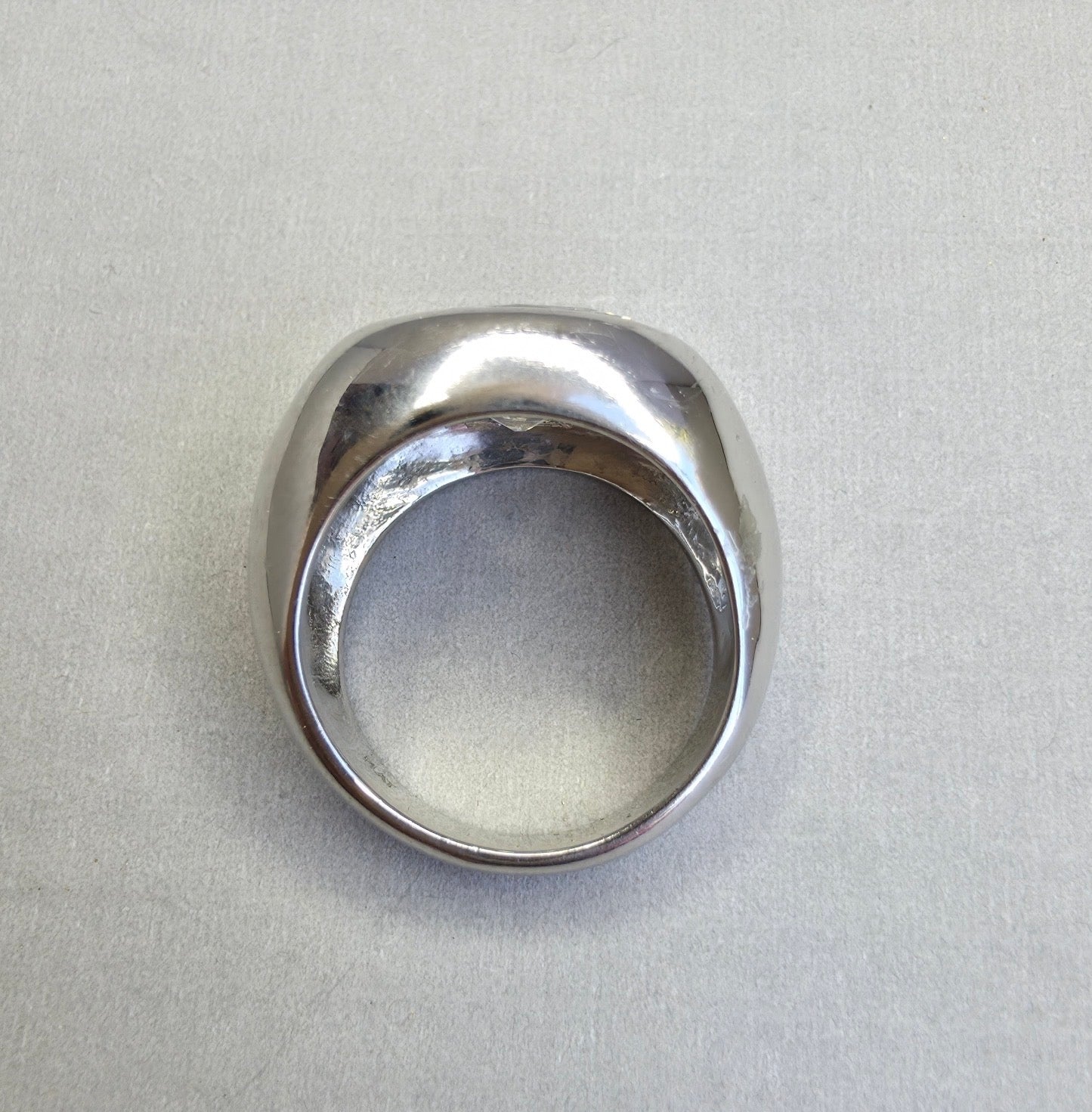 3.04ct Oval Gypsy ring (Lab Diamond)