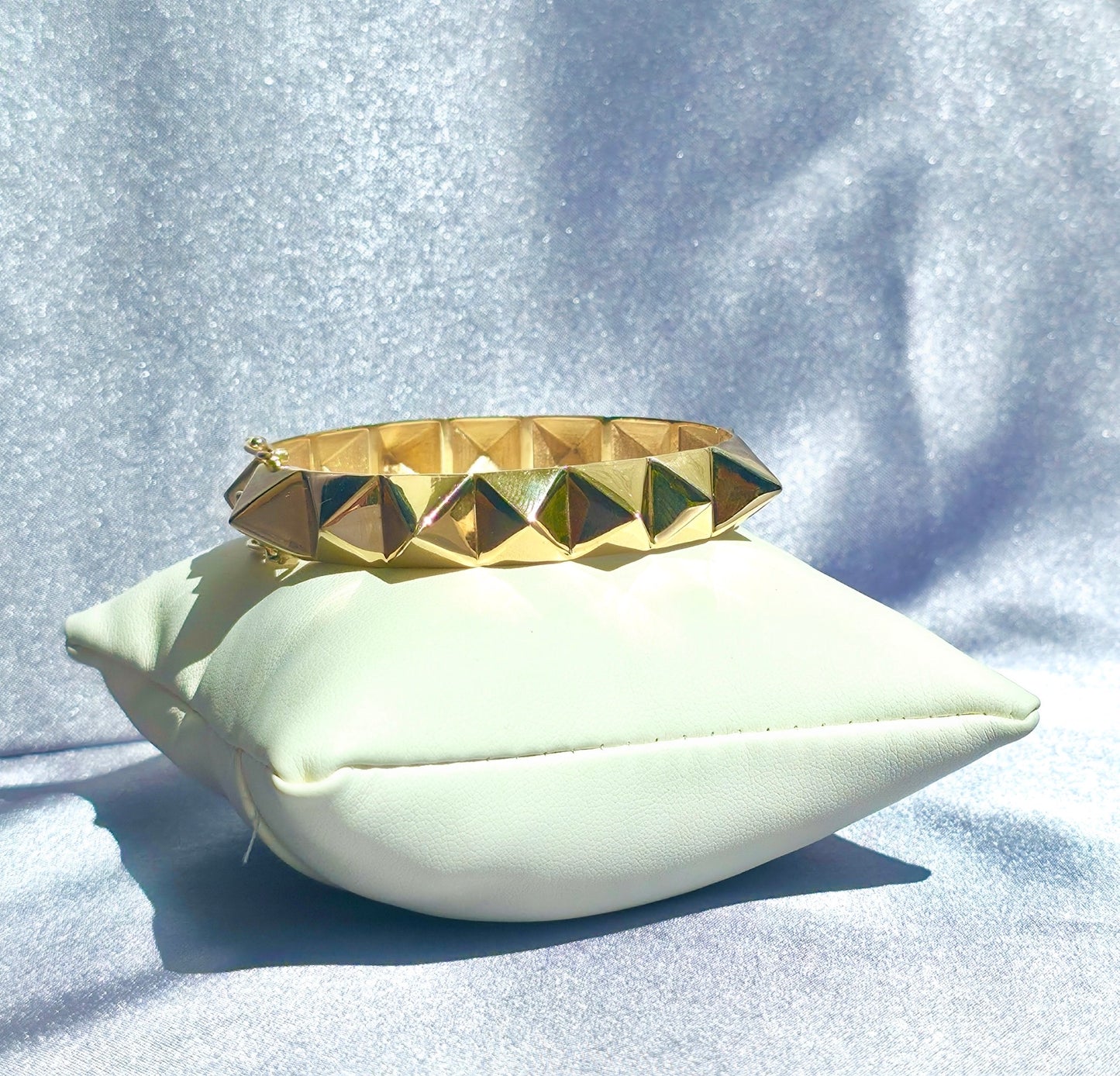 14K Pyramid Bangle