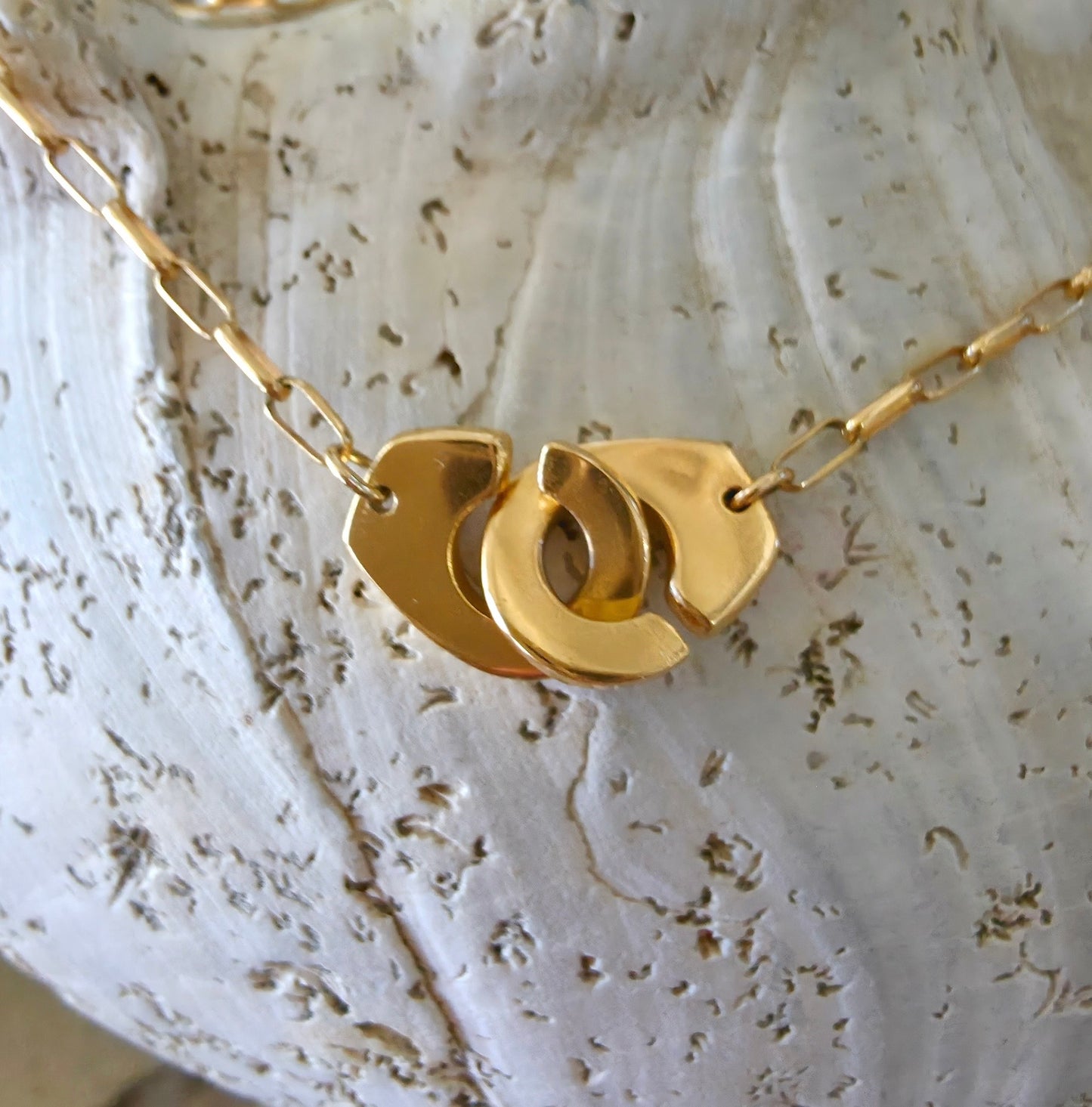 18K Gold and Diamond Handcuff Necklace