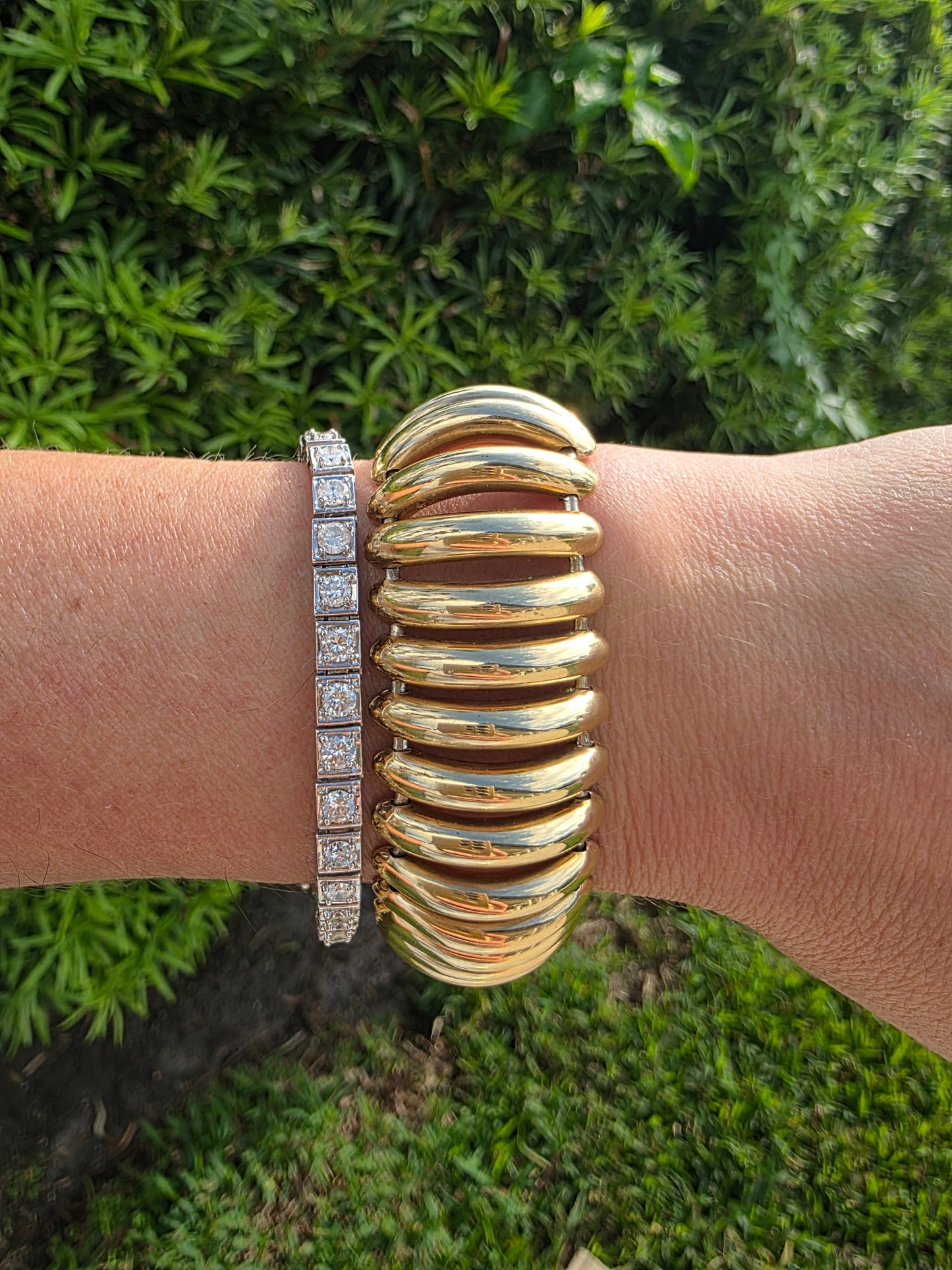 5.5 ct Natural Diamond Tennis Box Bracelet