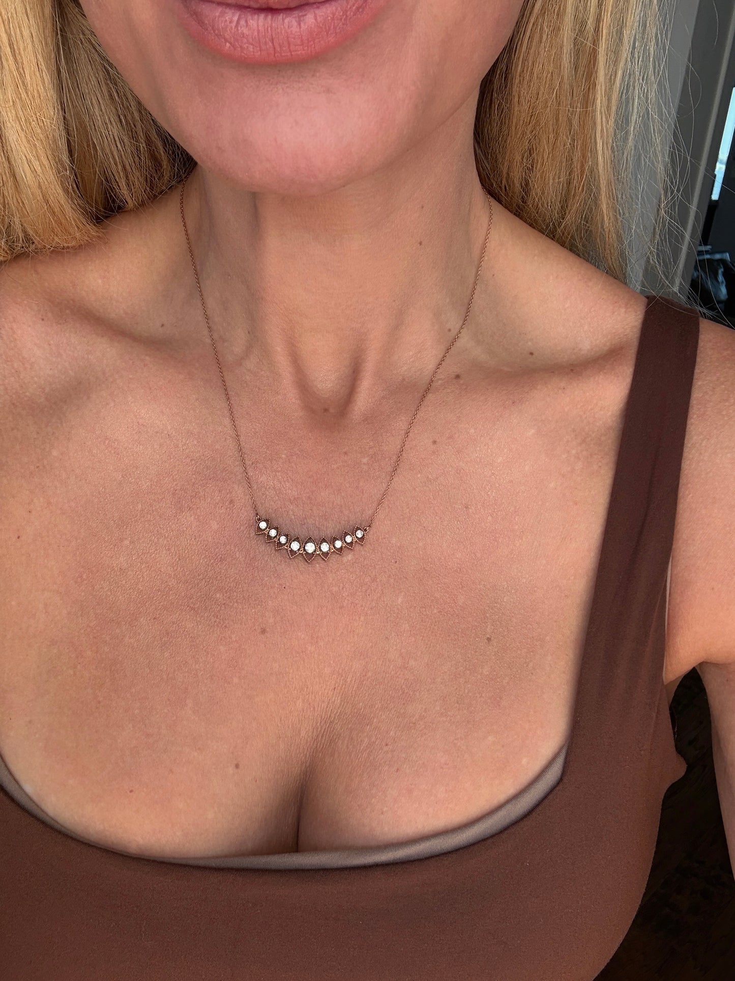 Rose Cut Diamond Necklace
