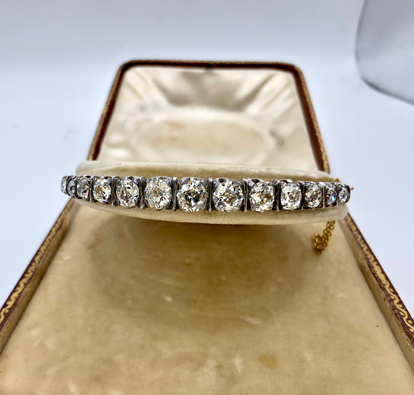 Antique 5.5 carat Old Mine Cut Diamond Bangle