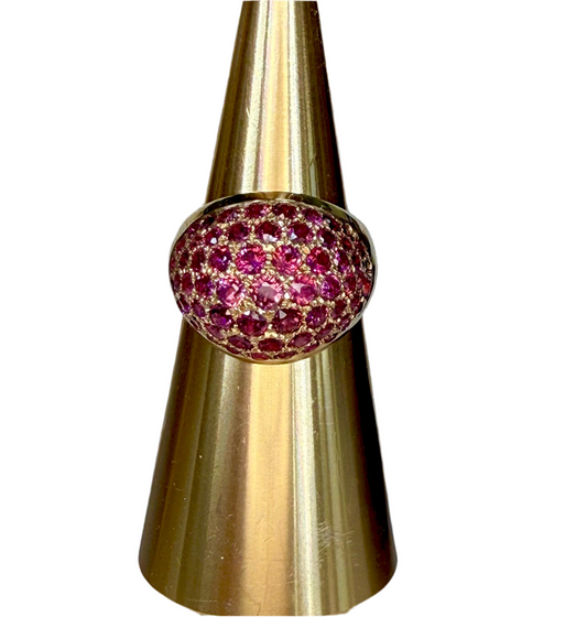 Vintage Ruby Dome Ring set in 14K gold