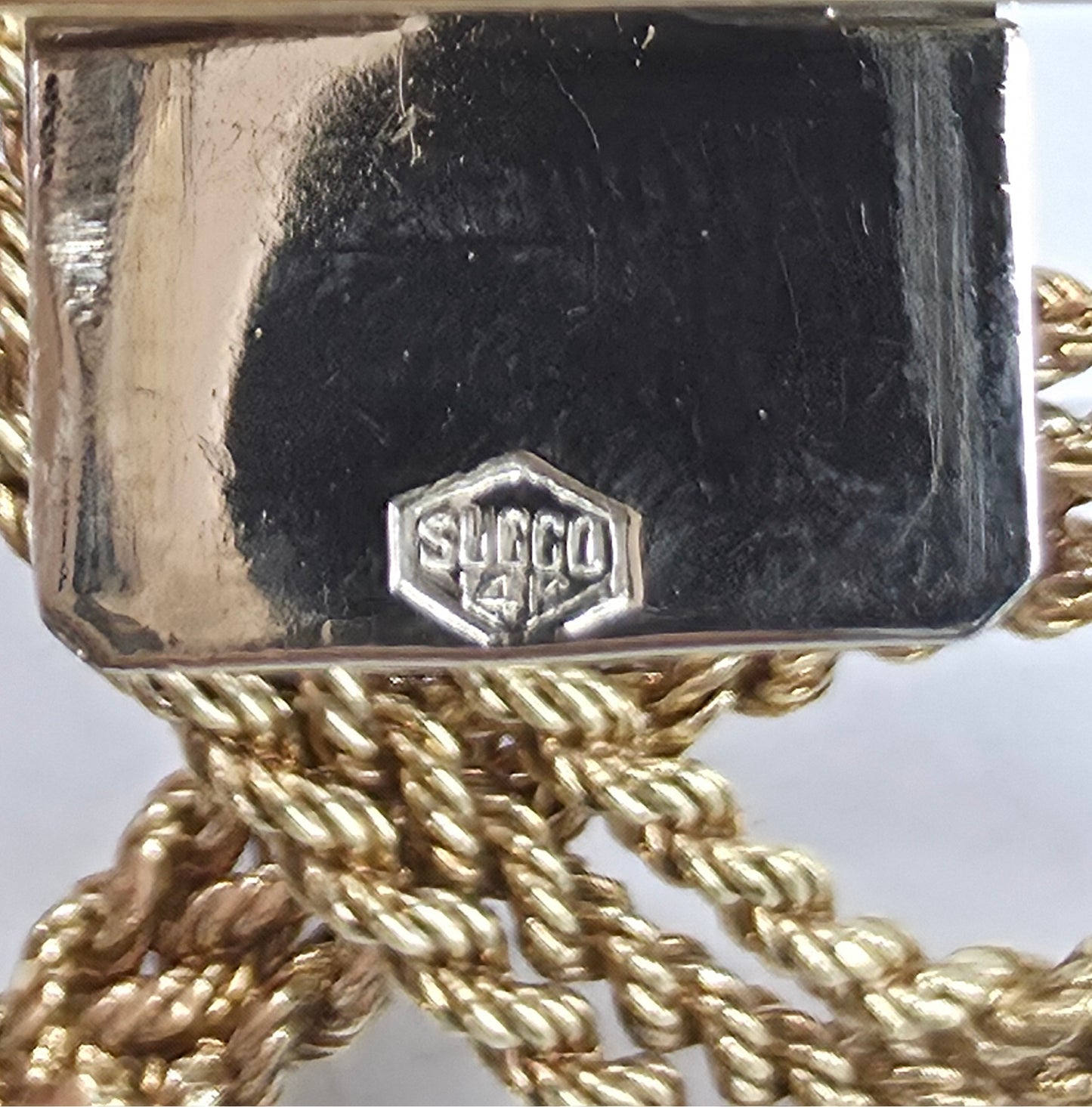 Vintage Italian 14K Yellow Gold Triple-Row Textured Rigid Bracelet